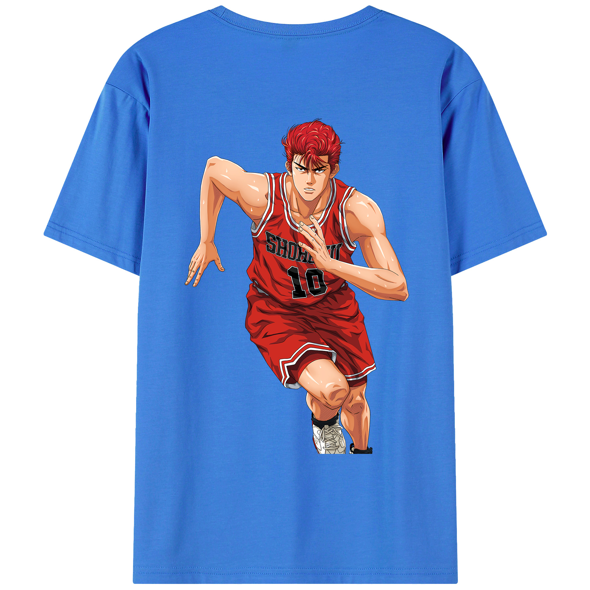 （画像用） SLAM DUNK／スラムダンク 綿100％ メンズ半袖Tシャツ（バックプリント） 通気性