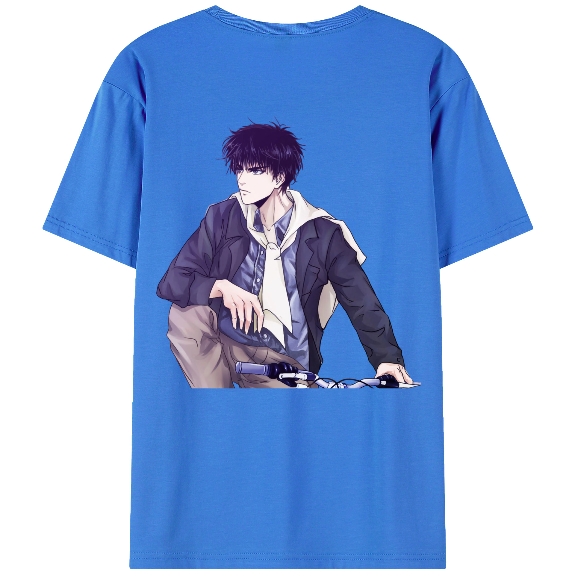 （画像用） SLAM DUNK／スラムダンク 綿100％ メンズ半袖Tシャツ（バックプリント） 通気性