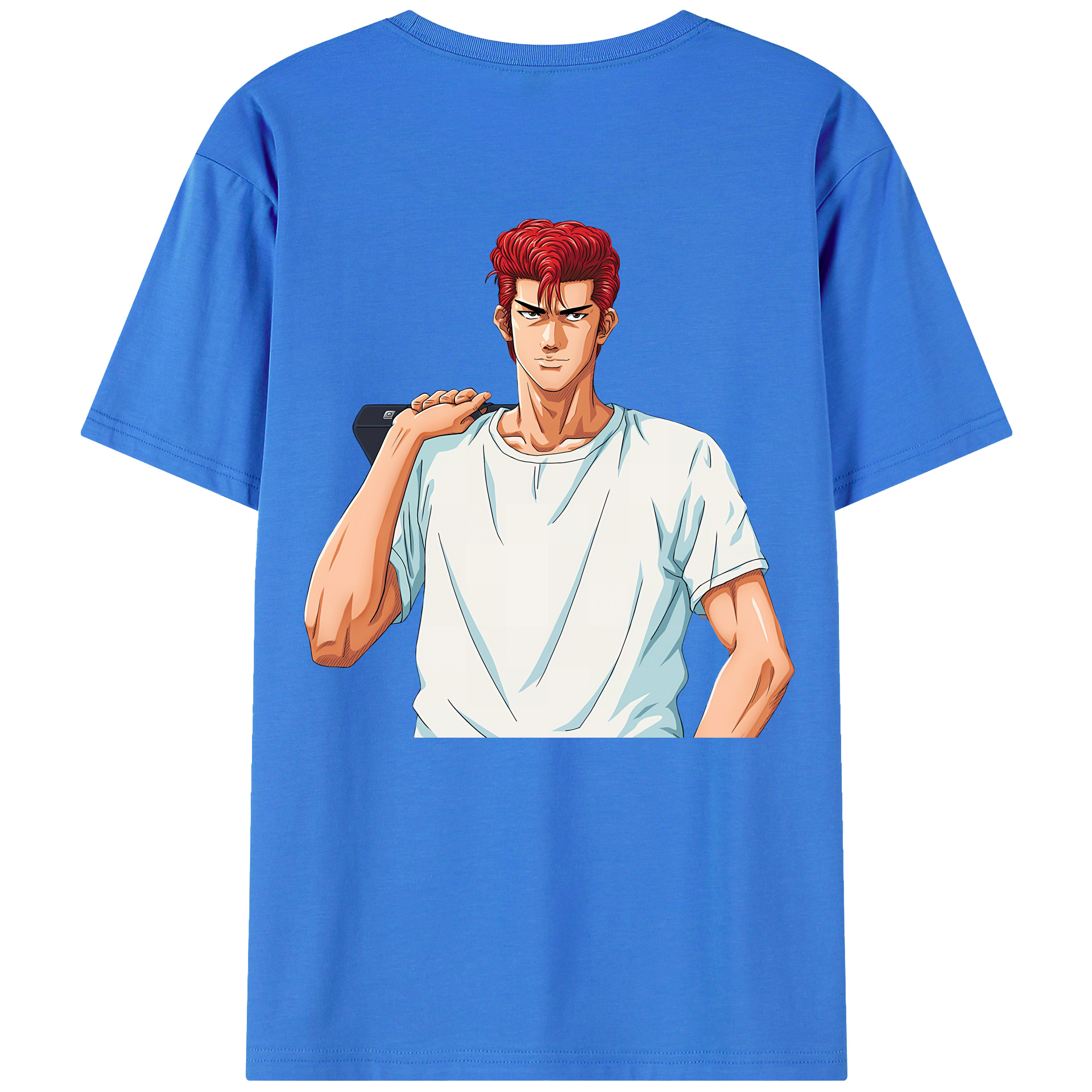 （画像用） SLAM DUNK／スラムダンク 綿100％ メンズ半袖Tシャツ（バックプリント） 通気性