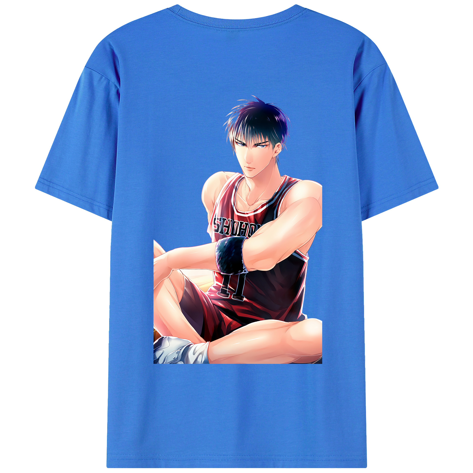 （画像用） SLAM DUNK／スラムダンク 綿100％ メンズ半袖Tシャツ（バックプリント） 通気性