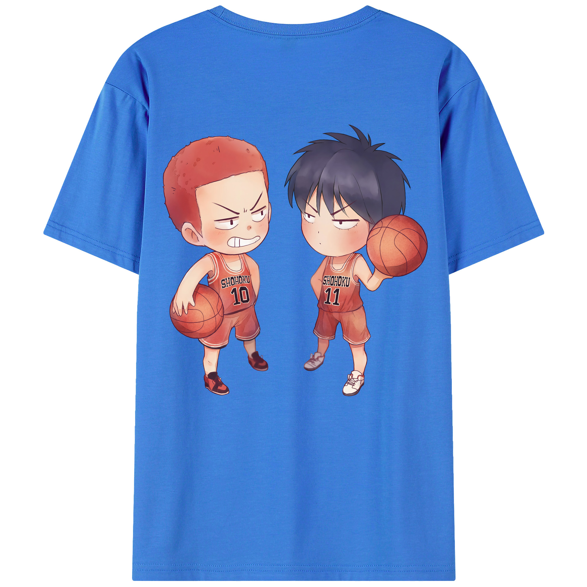 （画像用） SLAM DUNK／スラムダンク 綿100％ メンズ半袖Tシャツ（バックプリント） 通気性