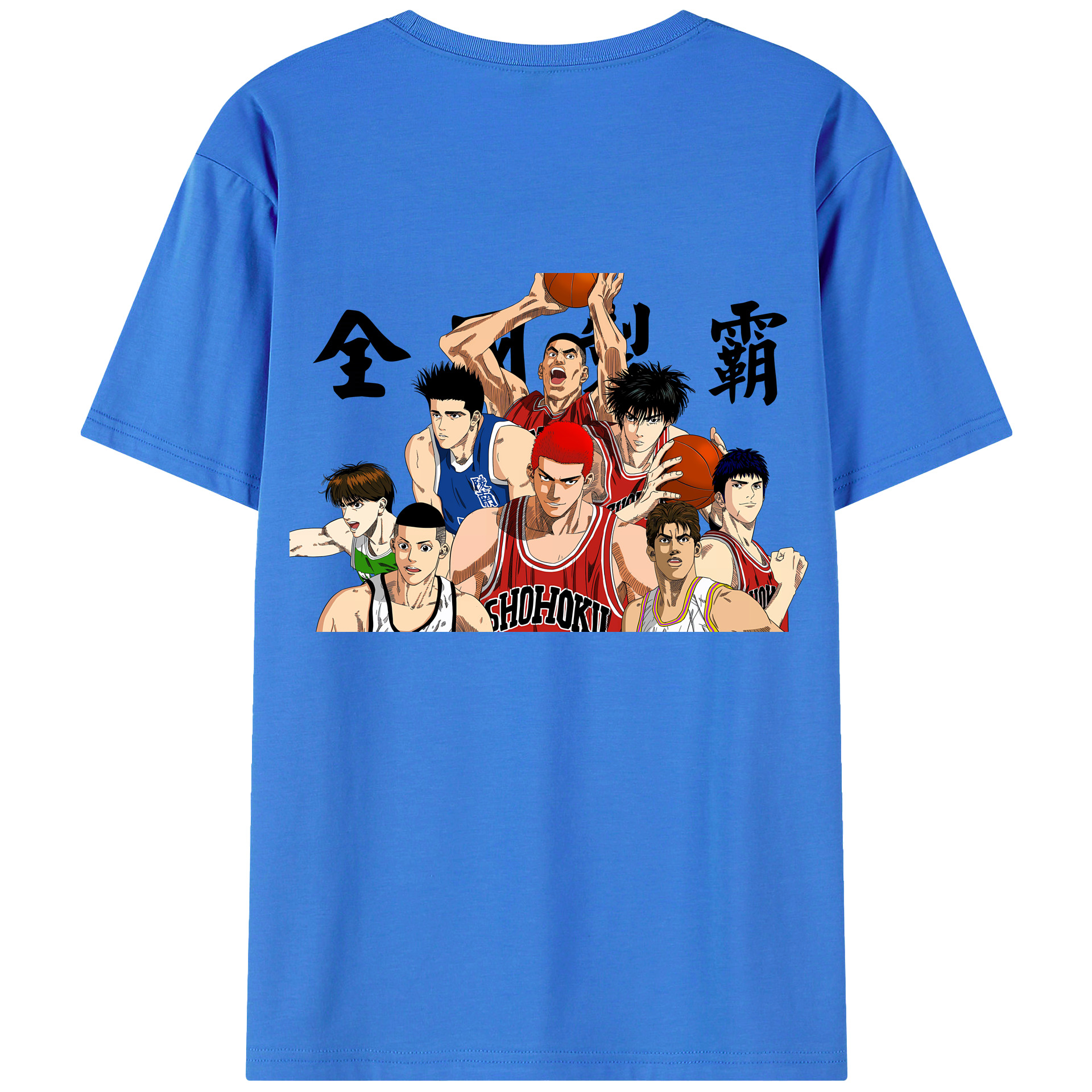 （画像用） SLAM DUNK／スラムダンク 綿100％ メンズ半袖Tシャツ（バックプリント） 通気性