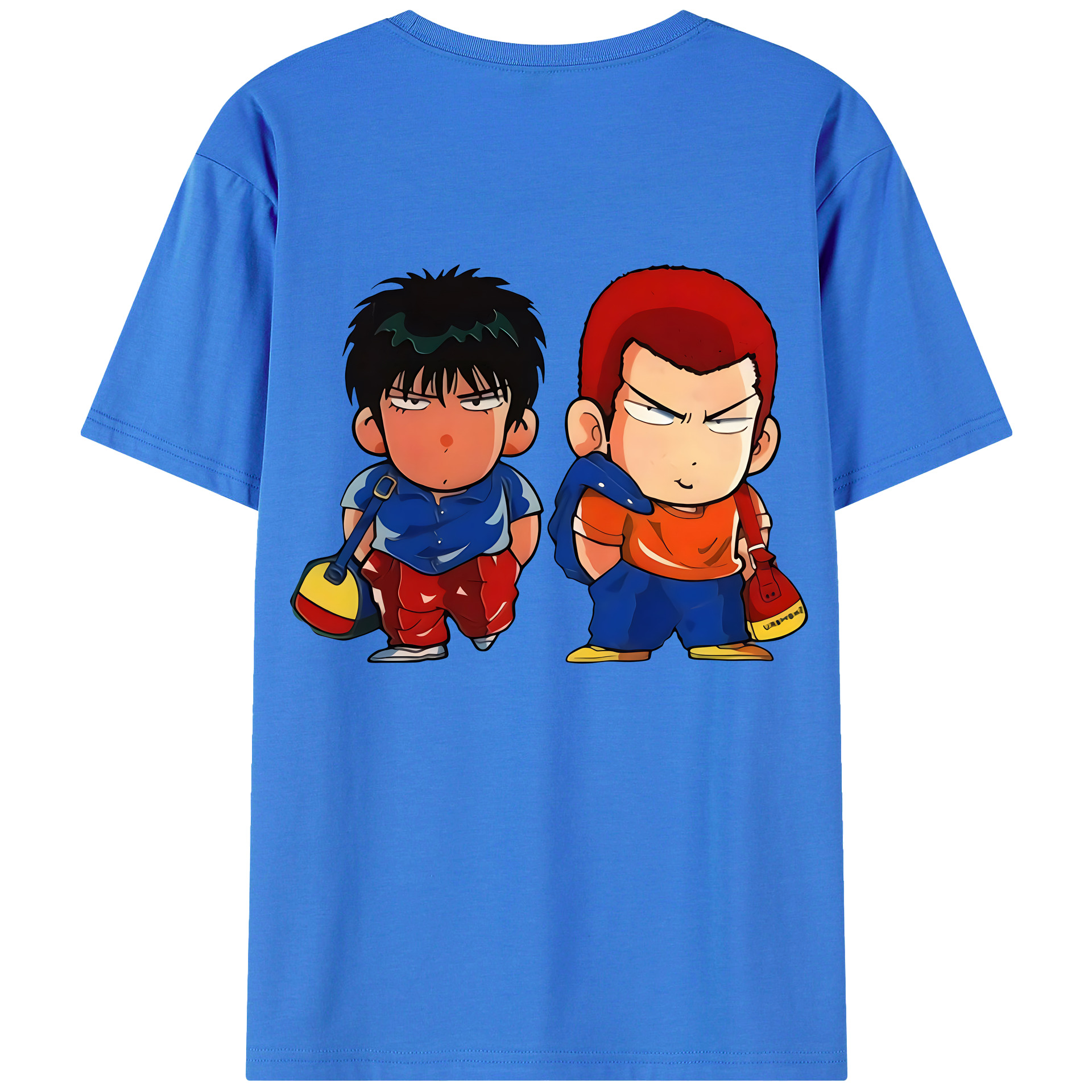（画像用） SLAM DUNK／スラムダンク 綿100％ メンズ半袖Tシャツ（バックプリント） 通気性