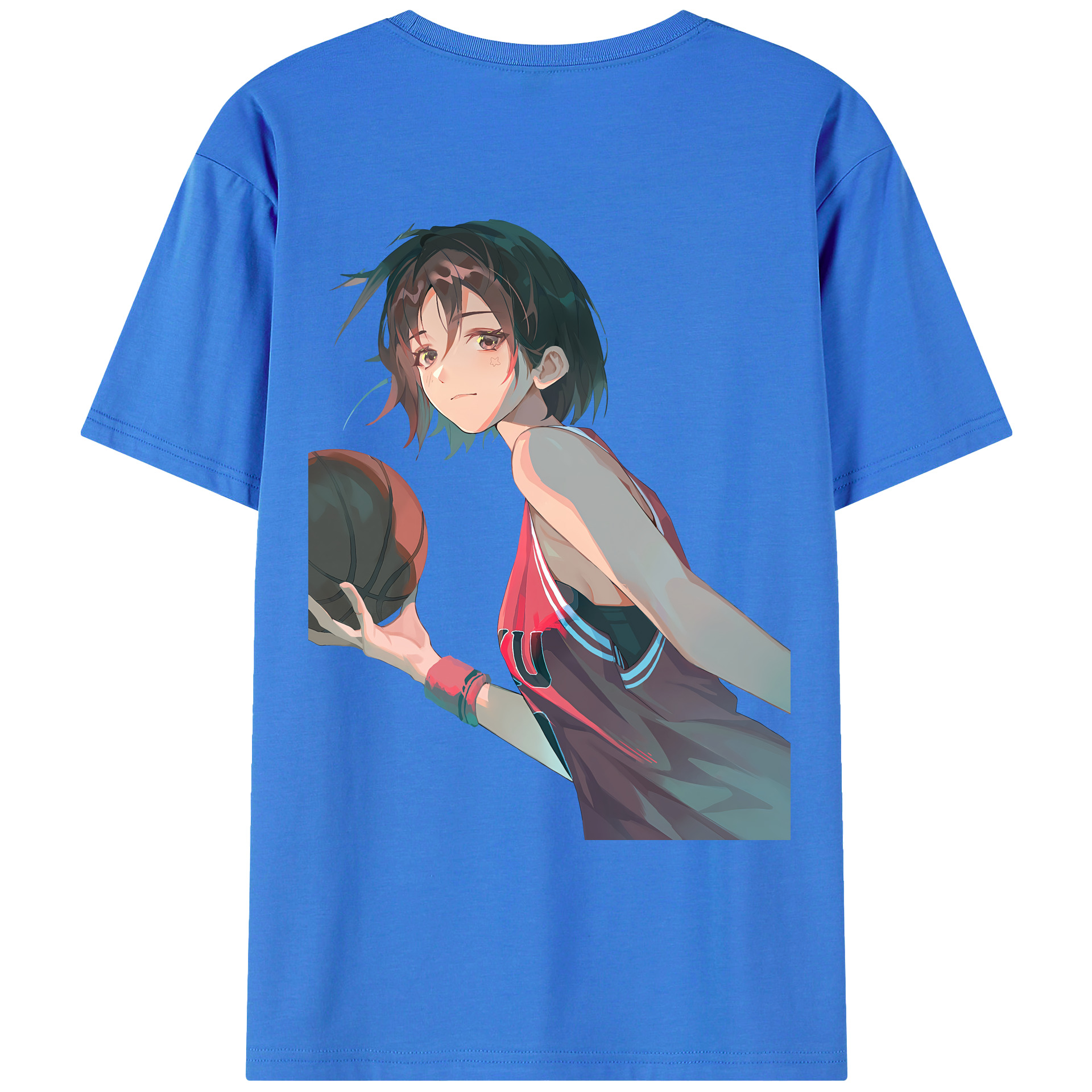 （画像用） SLAM DUNK／スラムダンク 綿100％ メンズ半袖Tシャツ（バックプリント） 通気性