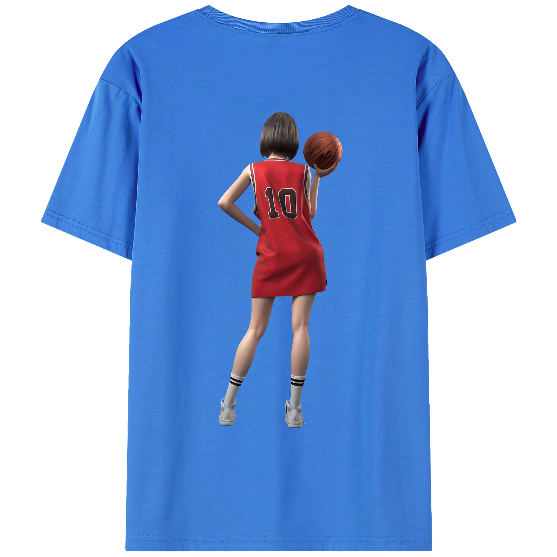 （画像用） SLAM DUNK／スラムダンク 綿100％ メンズ半袖Tシャツ（バックプリント） 通気性