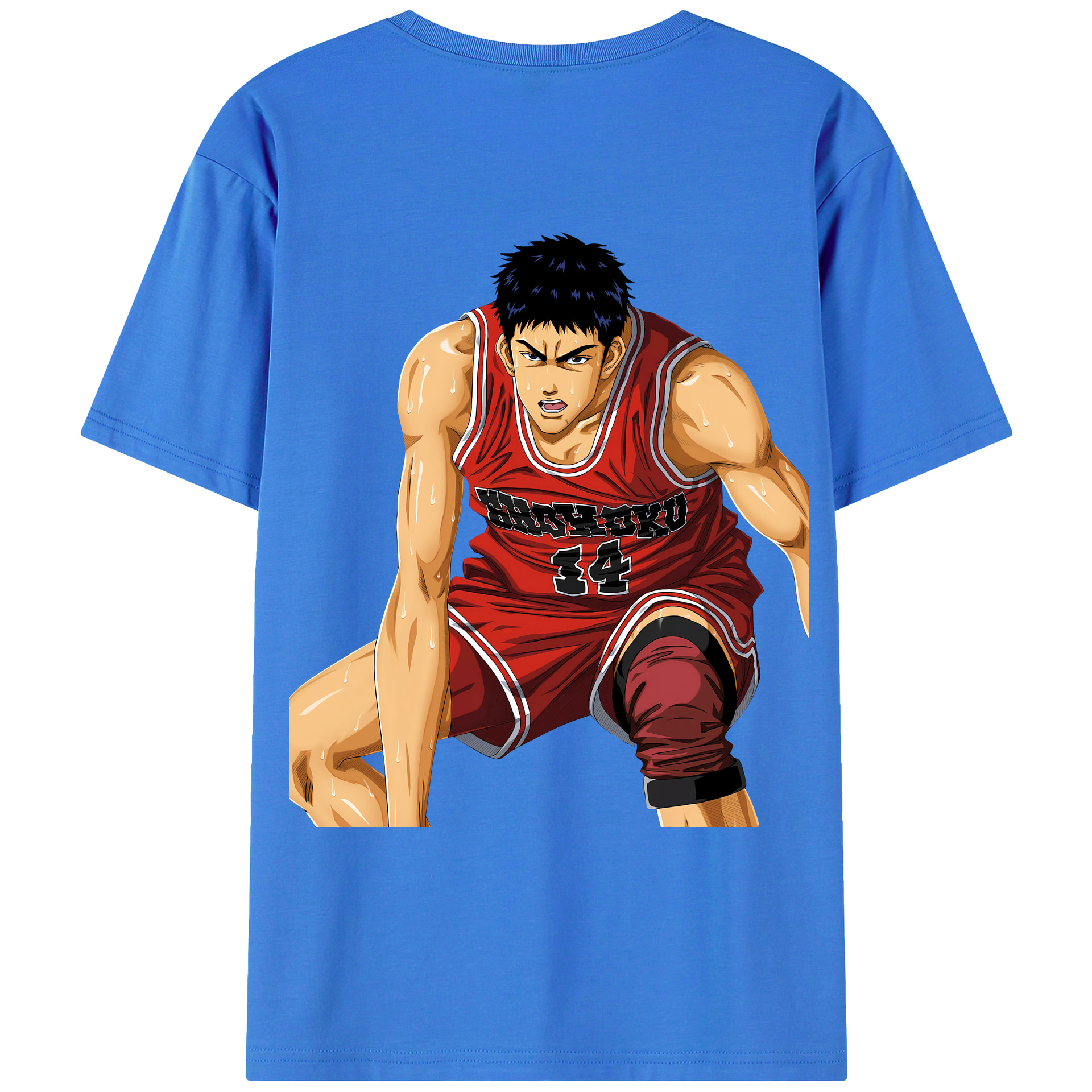 （画像用） SLAM DUNK／スラムダンク 綿100％ メンズ半袖Tシャツ（バックプリント） 通気性