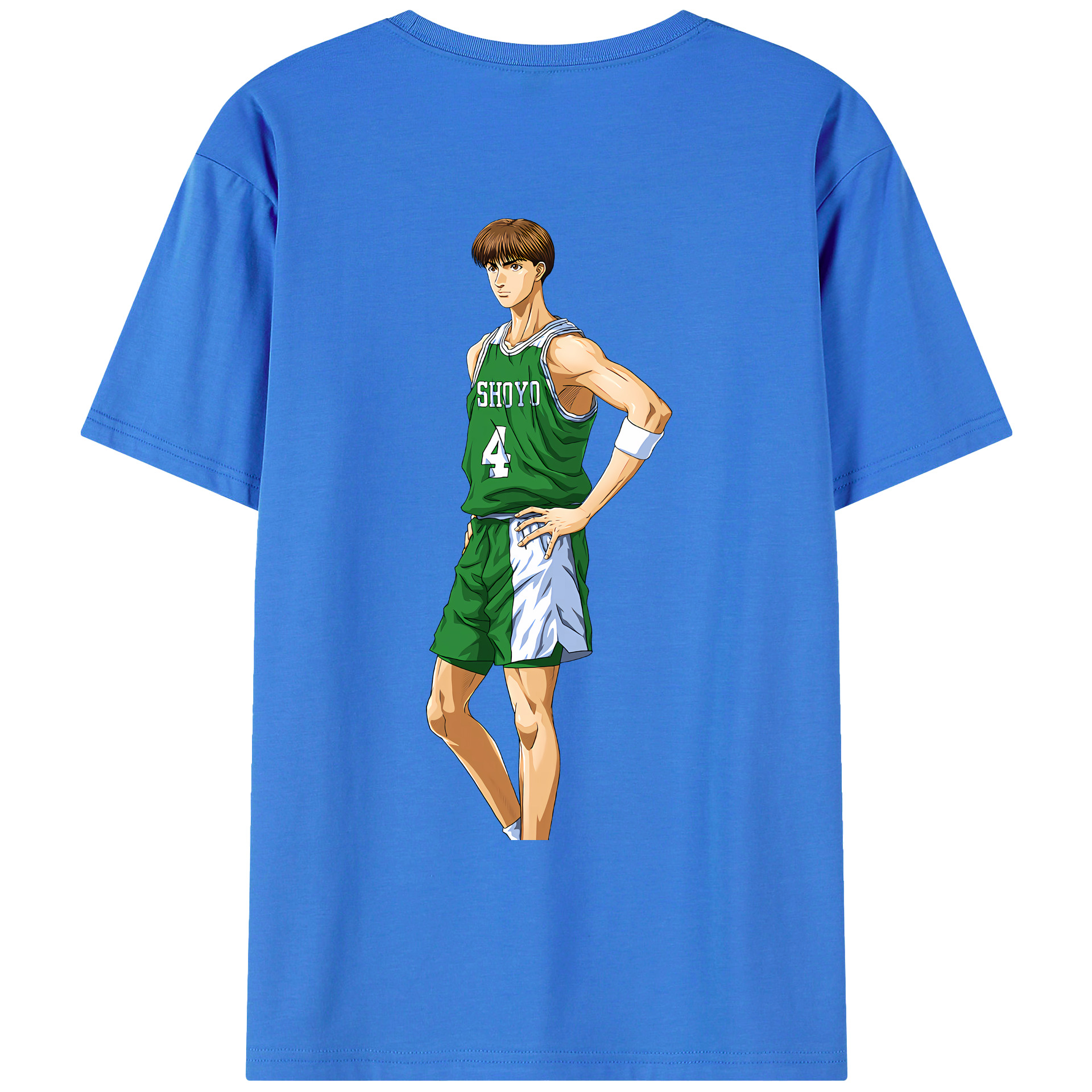 （画像用） SLAM DUNK／スラムダンク 綿100％ メンズ半袖Tシャツ（バックプリント） 通気性