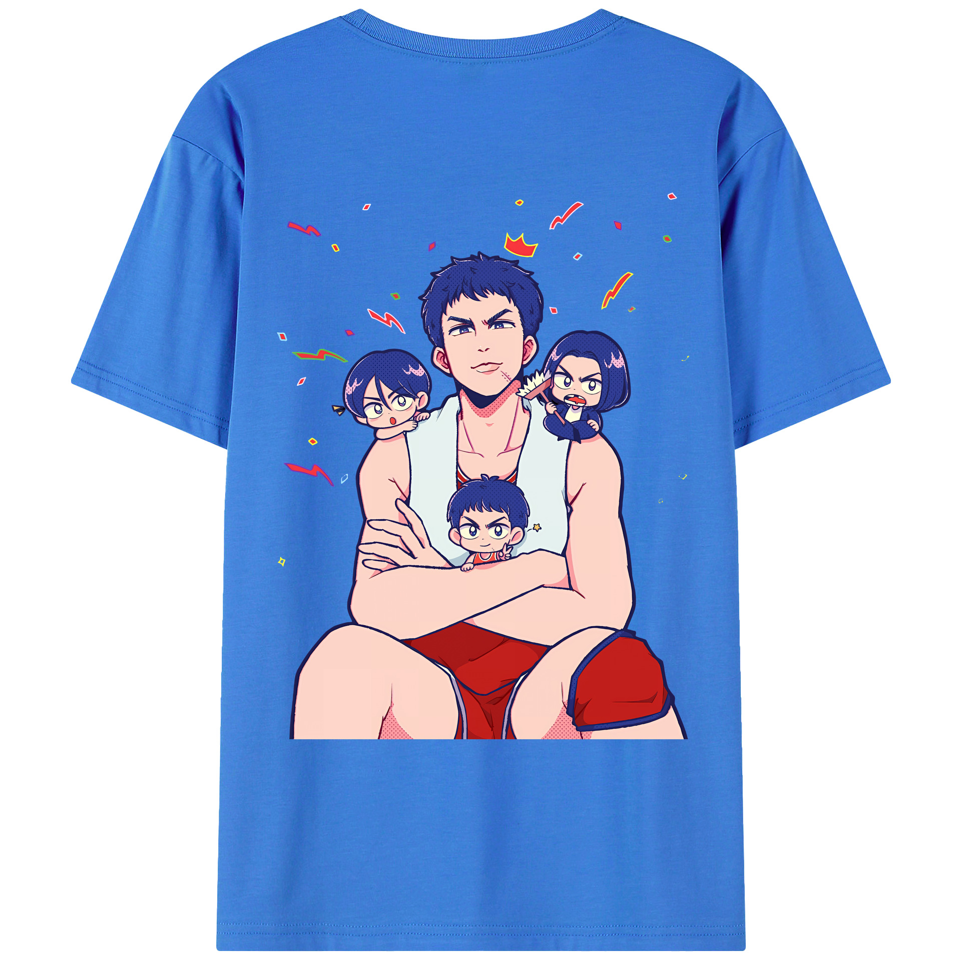 （画像用） SLAM DUNK／スラムダンク 綿100％ メンズ半袖Tシャツ（バックプリント） 通気性