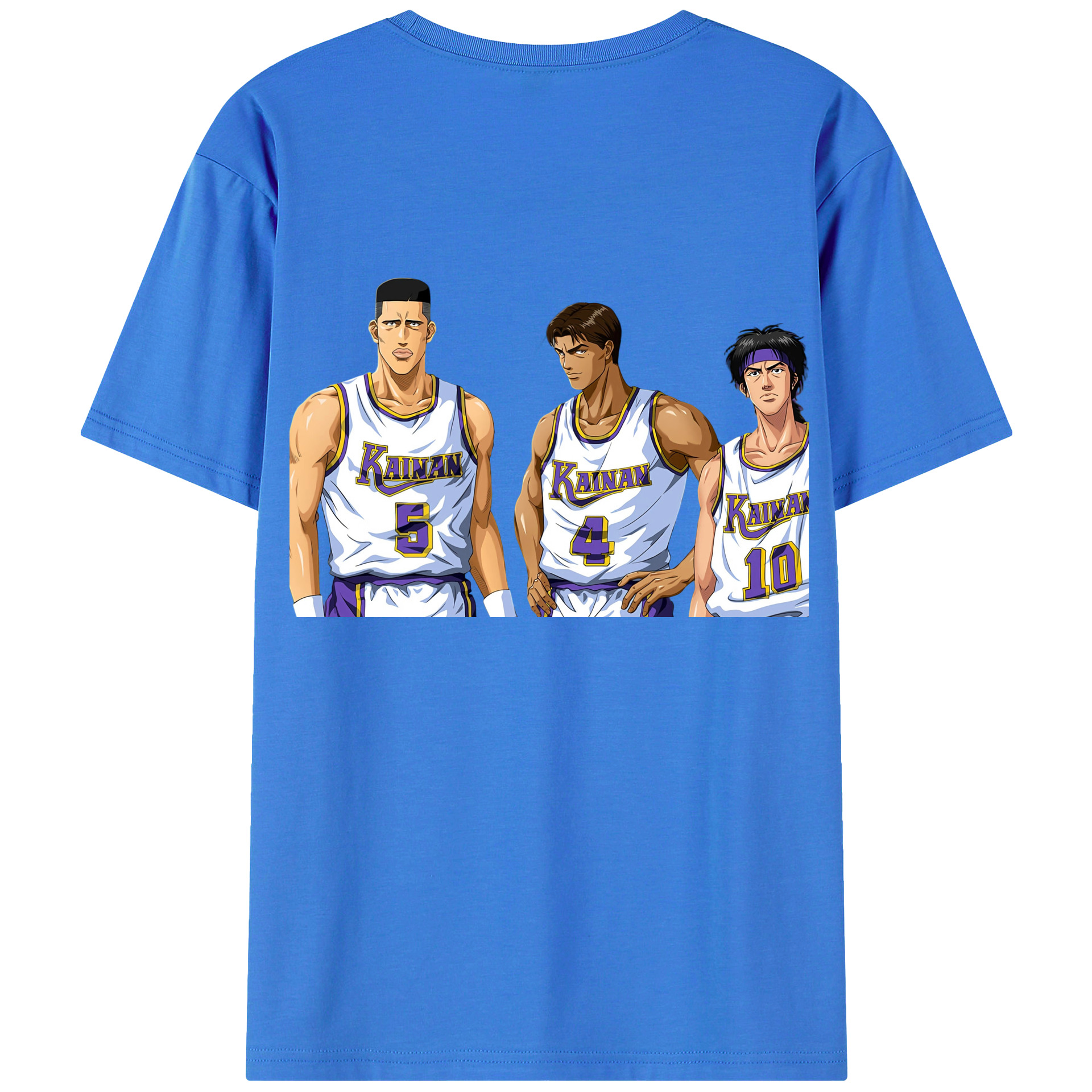 （画像用） SLAM DUNK／スラムダンク 綿100％ メンズ半袖Tシャツ（バックプリント） 通気性