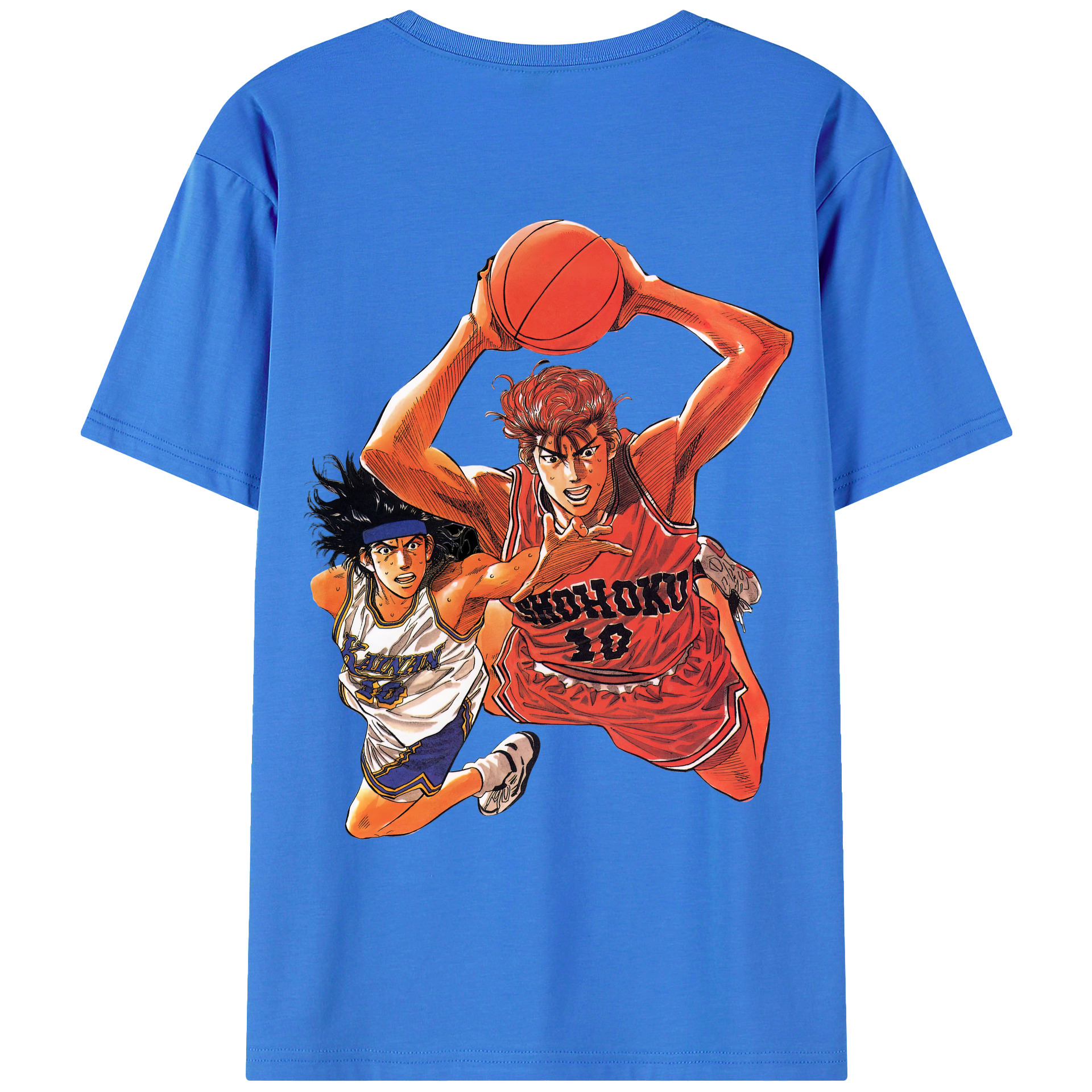（画像用） SLAM DUNK／スラムダンク 綿100％ メンズ半袖Tシャツ（バックプリント） 通気性