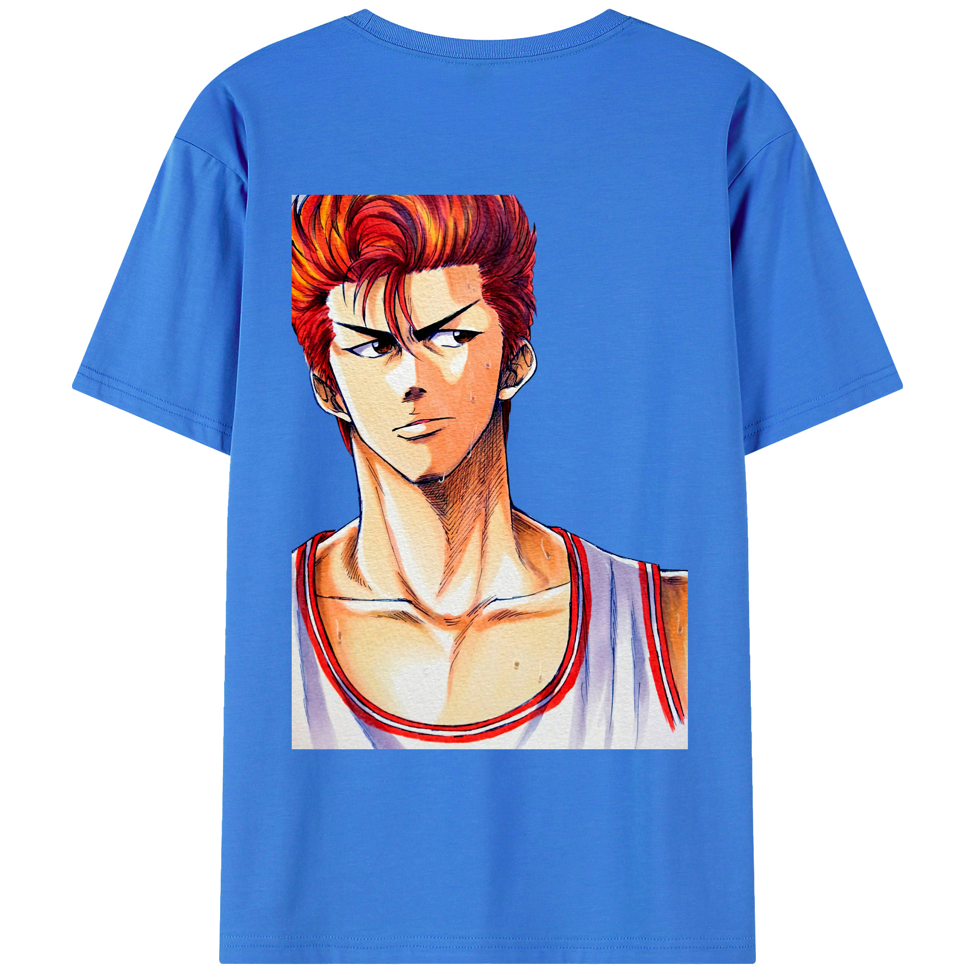 （画像用） SLAM DUNK／スラムダンク 綿100％ メンズ半袖Tシャツ（バックプリント） 通気性