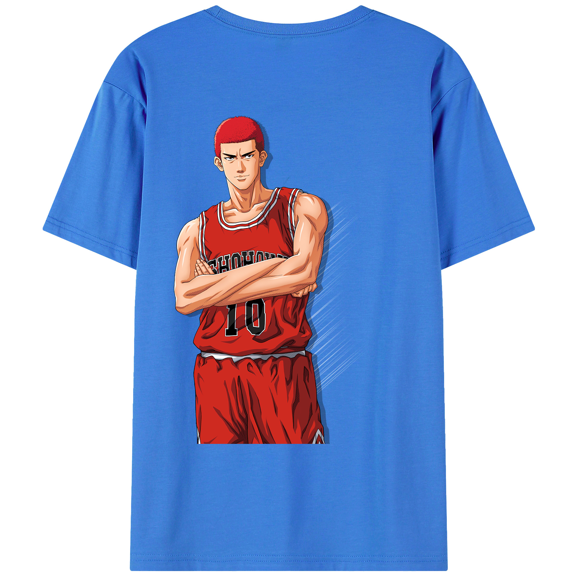 （画像用） SLAM DUNK／スラムダンク 綿100％ メンズ半袖Tシャツ（バックプリント） 通気性