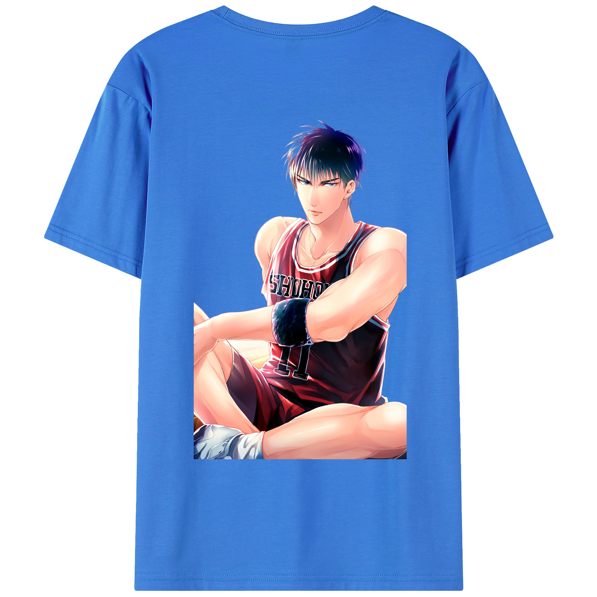 （画像用） SLAM DUNK／スラムダンク 綿100％ メンズ半袖Tシャツ（バックプリント） 通気性