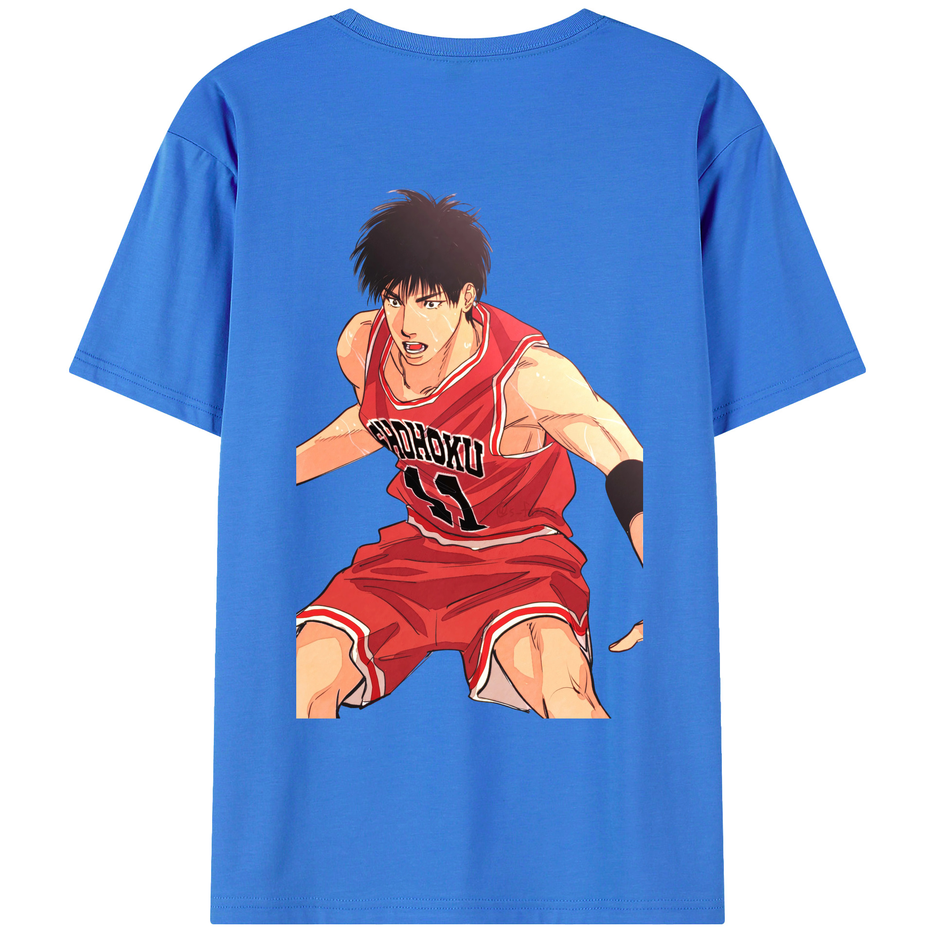 （画像用） SLAM DUNK／スラムダンク 綿100％ メンズ半袖Tシャツ（バックプリント） 通気性