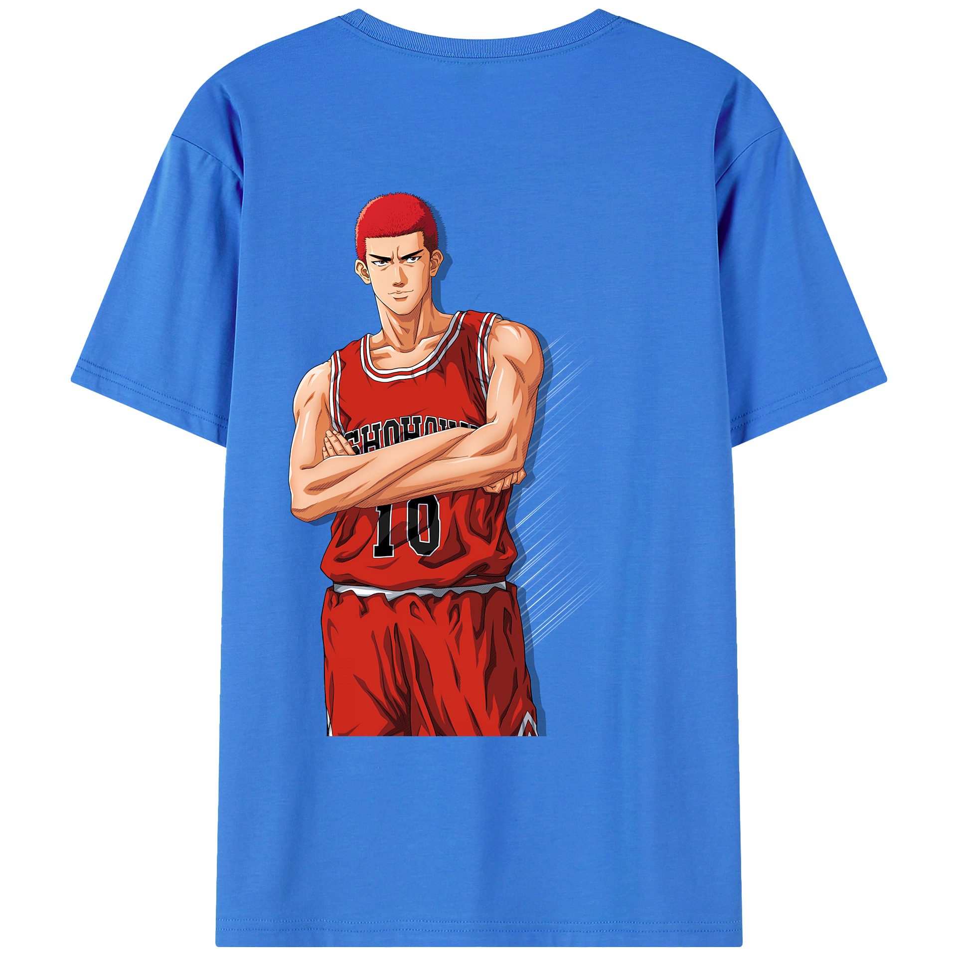 （画像用） SLAM DUNK／スラムダンク 綿100％ メンズ半袖Tシャツ（バックプリント） 通気性