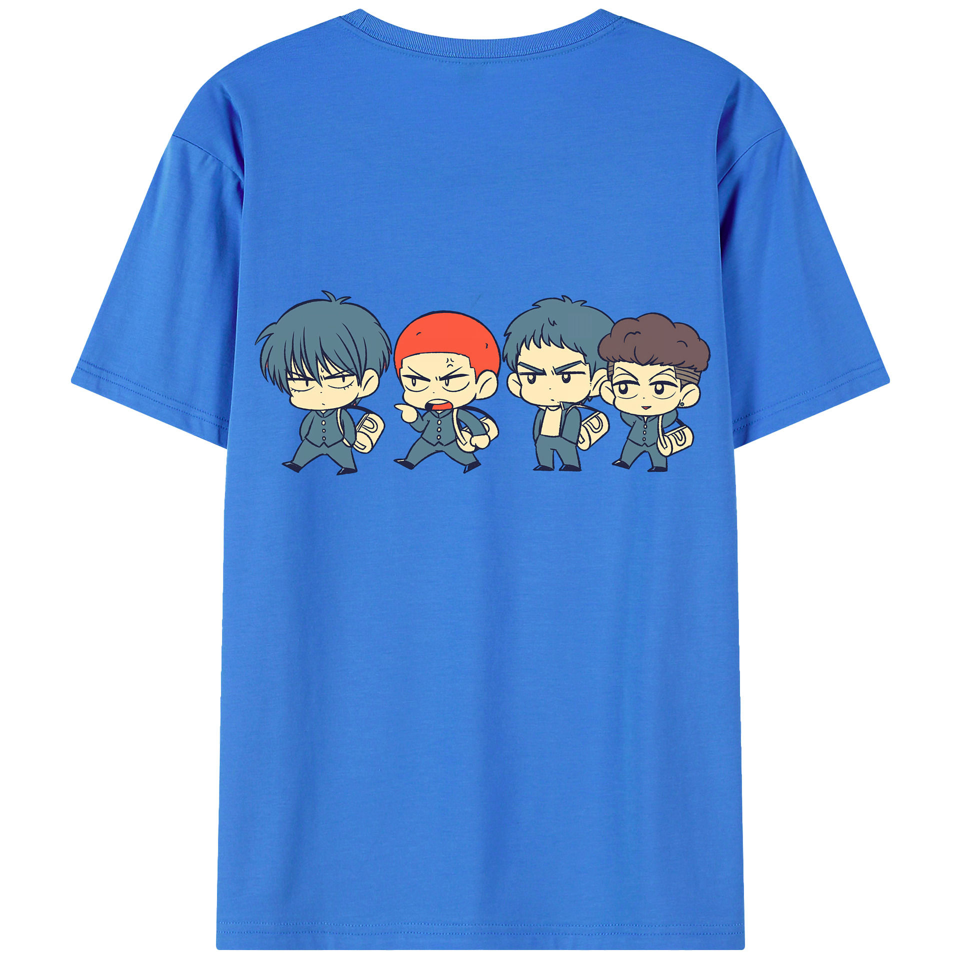 （画像用） SLAM DUNK／スラムダンク 綿100％ メンズ半袖Tシャツ（バックプリント） 通気性