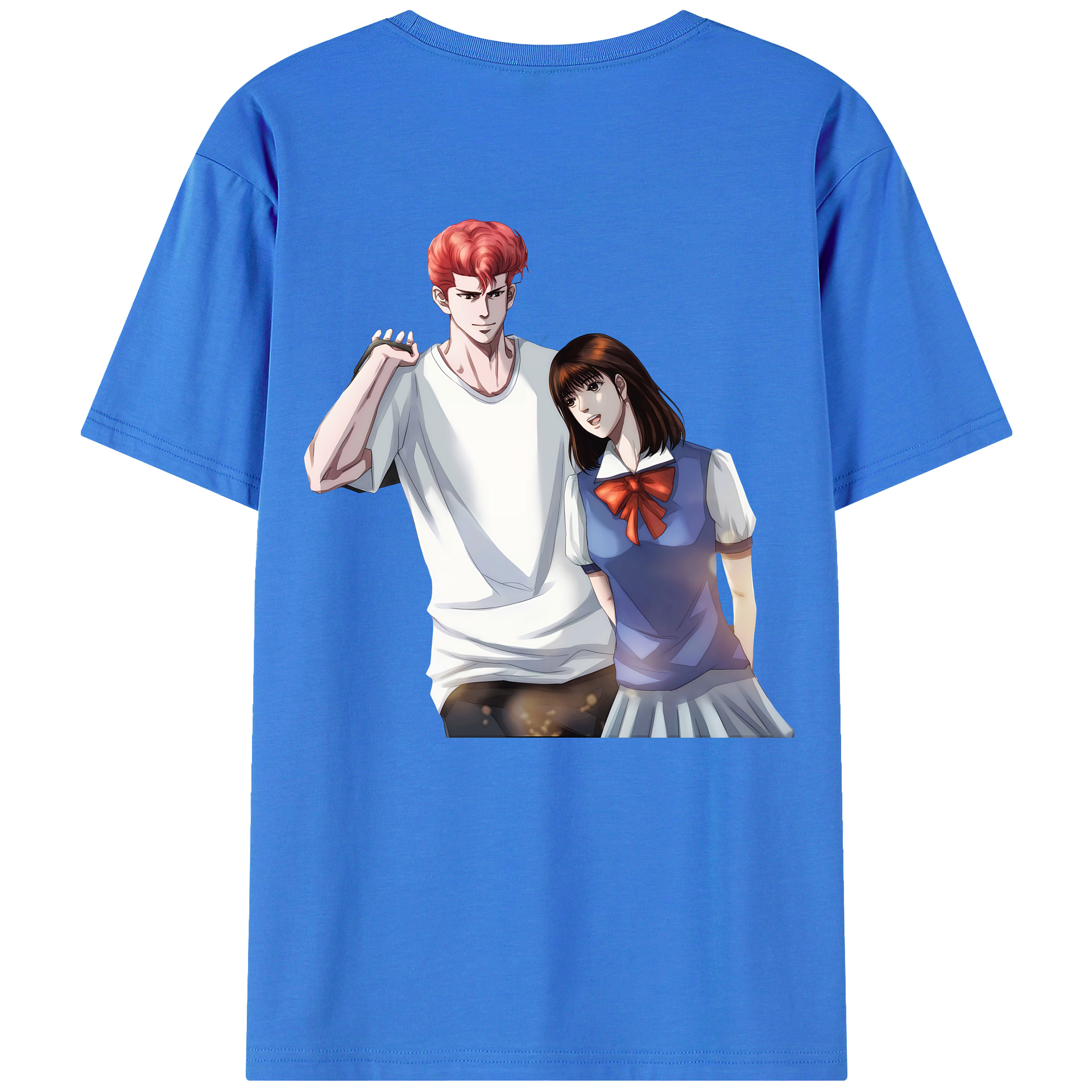 （画像用） SLAM DUNK／スラムダンク 綿100％ メンズ半袖Tシャツ（バックプリント） 通気性