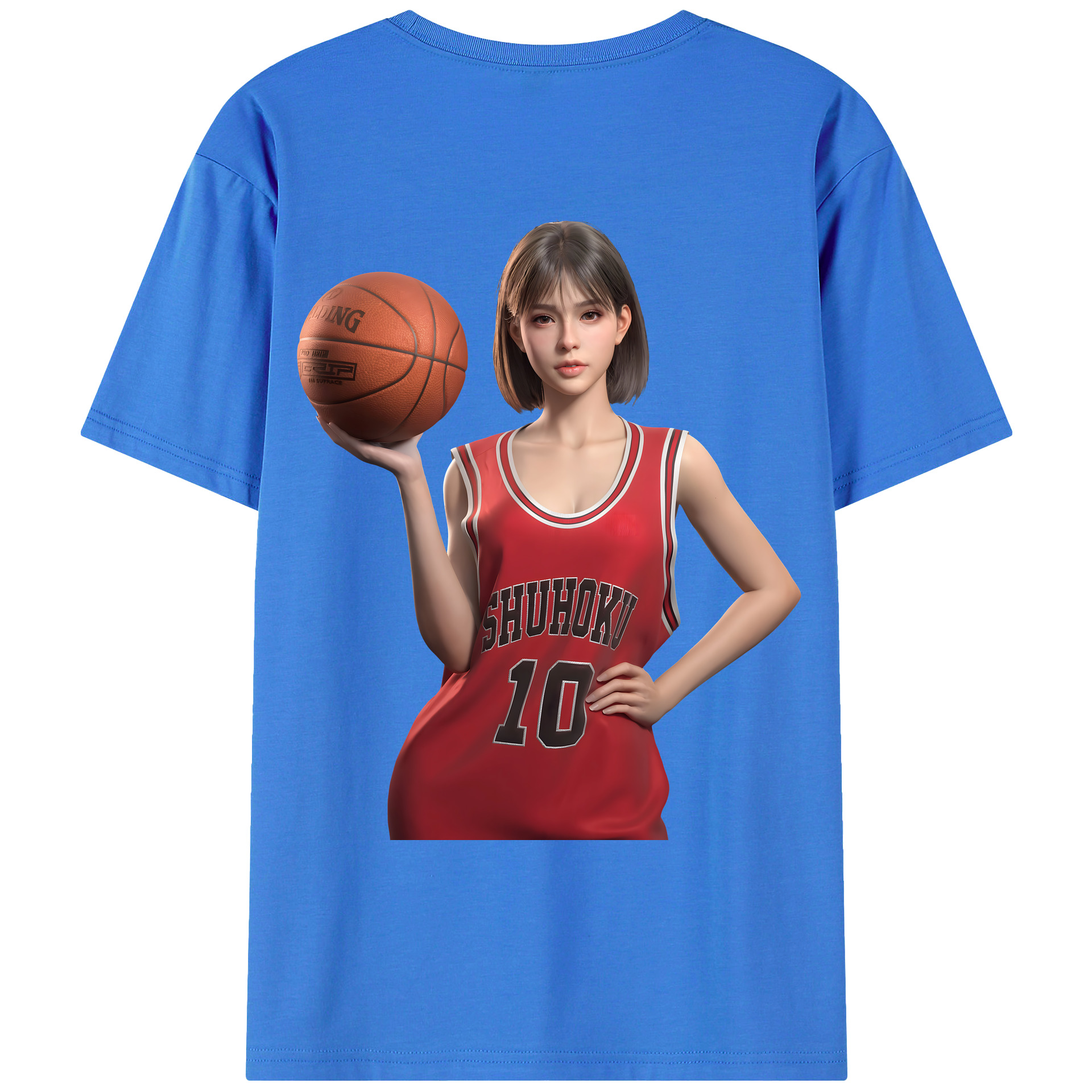 （画像用） SLAM DUNK／スラムダンク 綿100％ メンズ半袖Tシャツ（バックプリント） 通気性