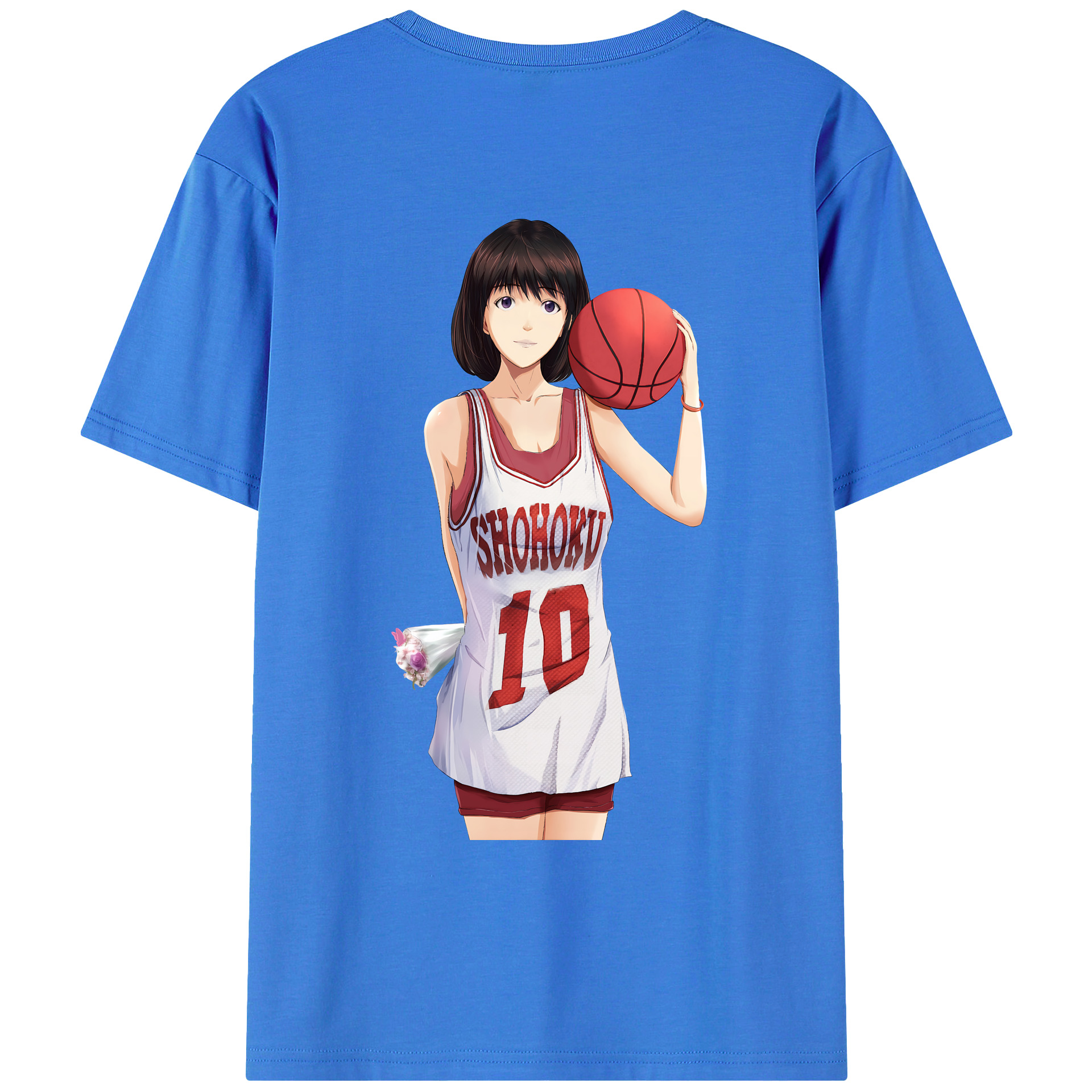 （画像用） SLAM DUNK／スラムダンク 綿100％ メンズ半袖Tシャツ（バックプリント） 通気性