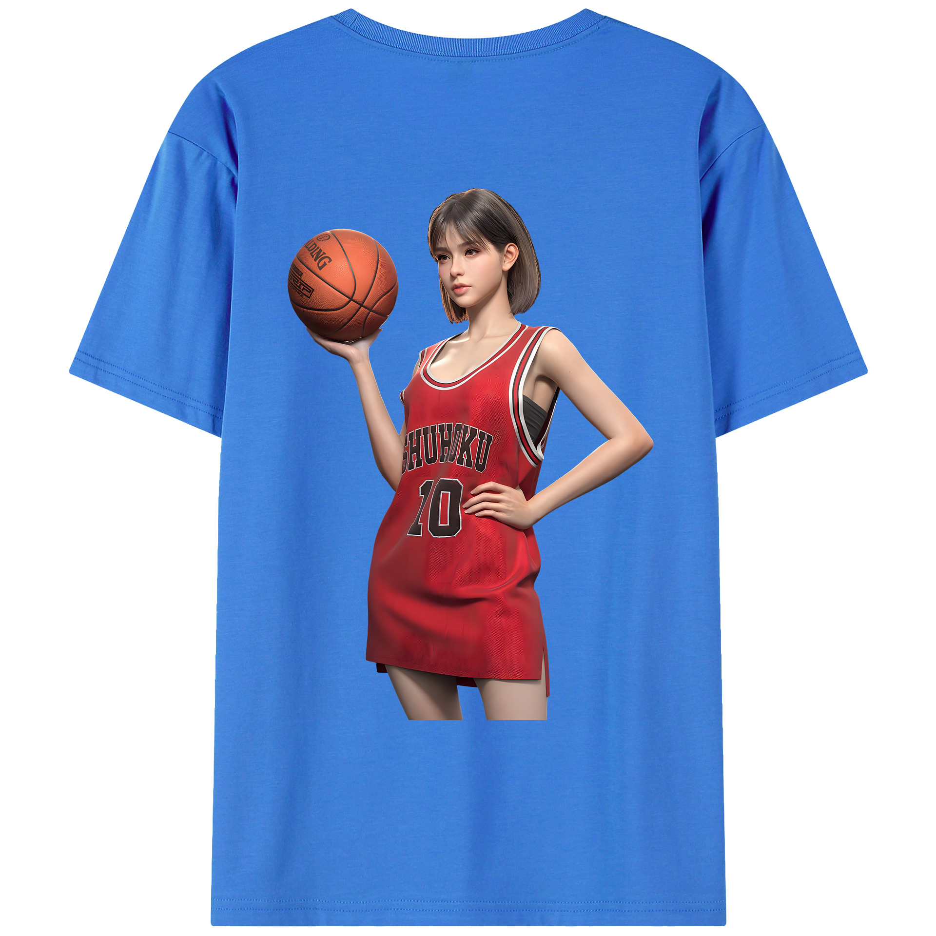 （画像用） SLAM DUNK／スラムダンク 綿100％ メンズ半袖Tシャツ（バックプリント） 通気性