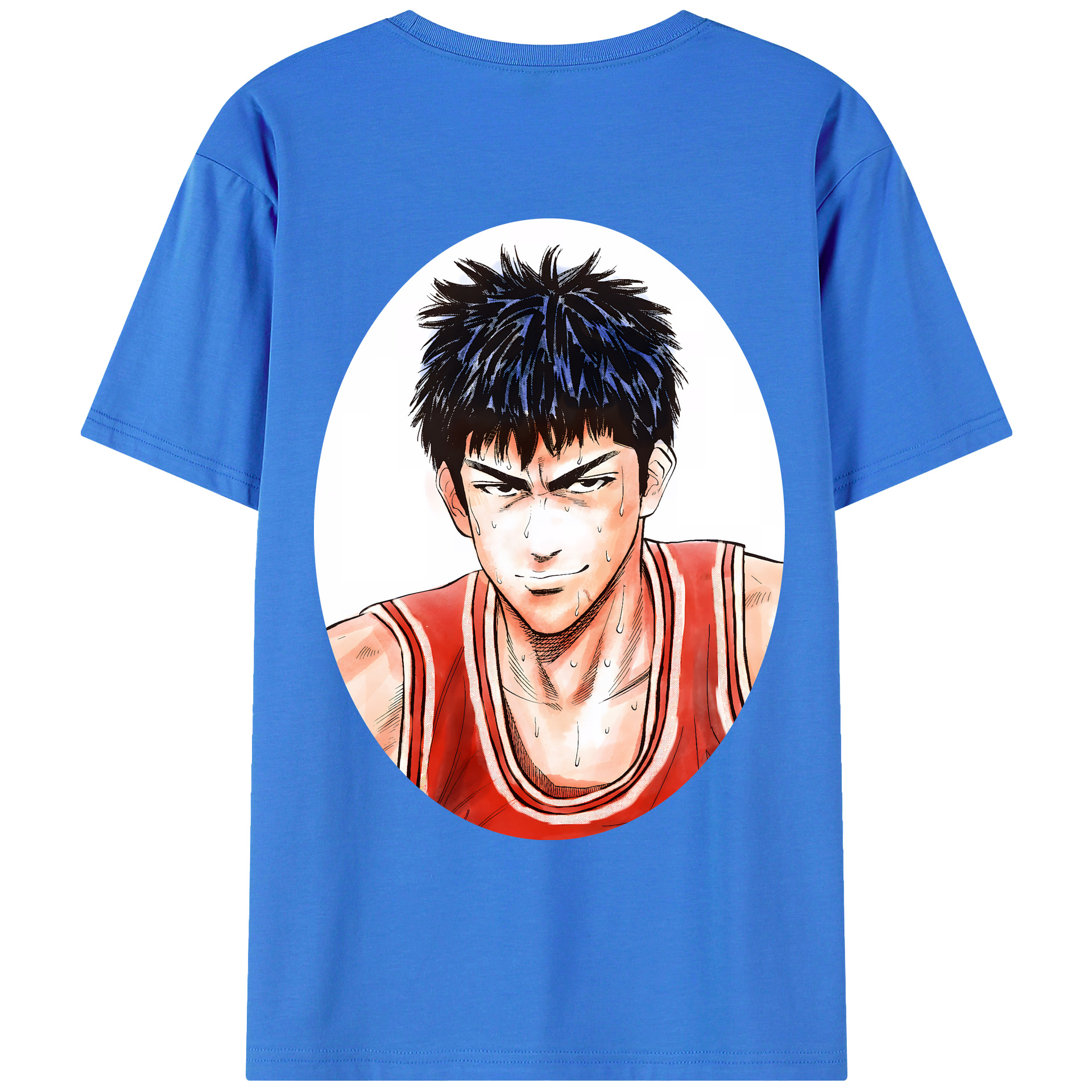（画像用） SLAM DUNK／スラムダンク 綿100％ メンズ半袖Tシャツ（バックプリント） 通気性