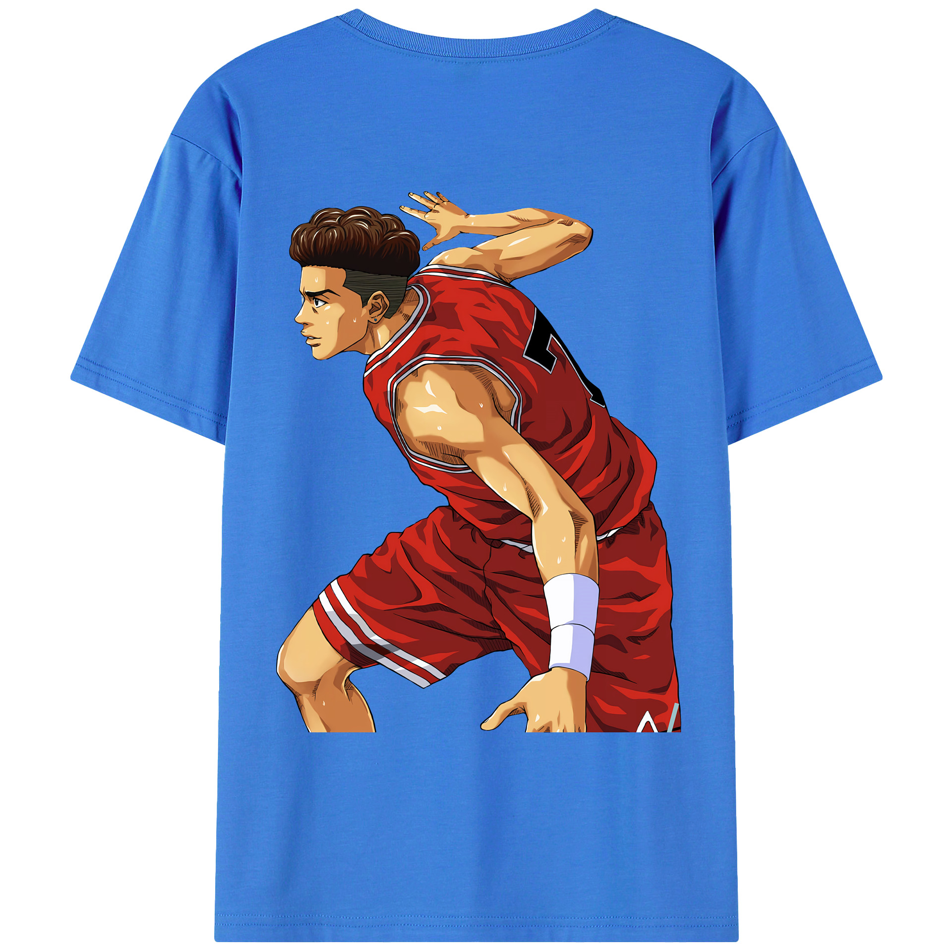 （画像用） SLAM DUNK／スラムダンク 綿100％ メンズ半袖Tシャツ（バックプリント） 通気性