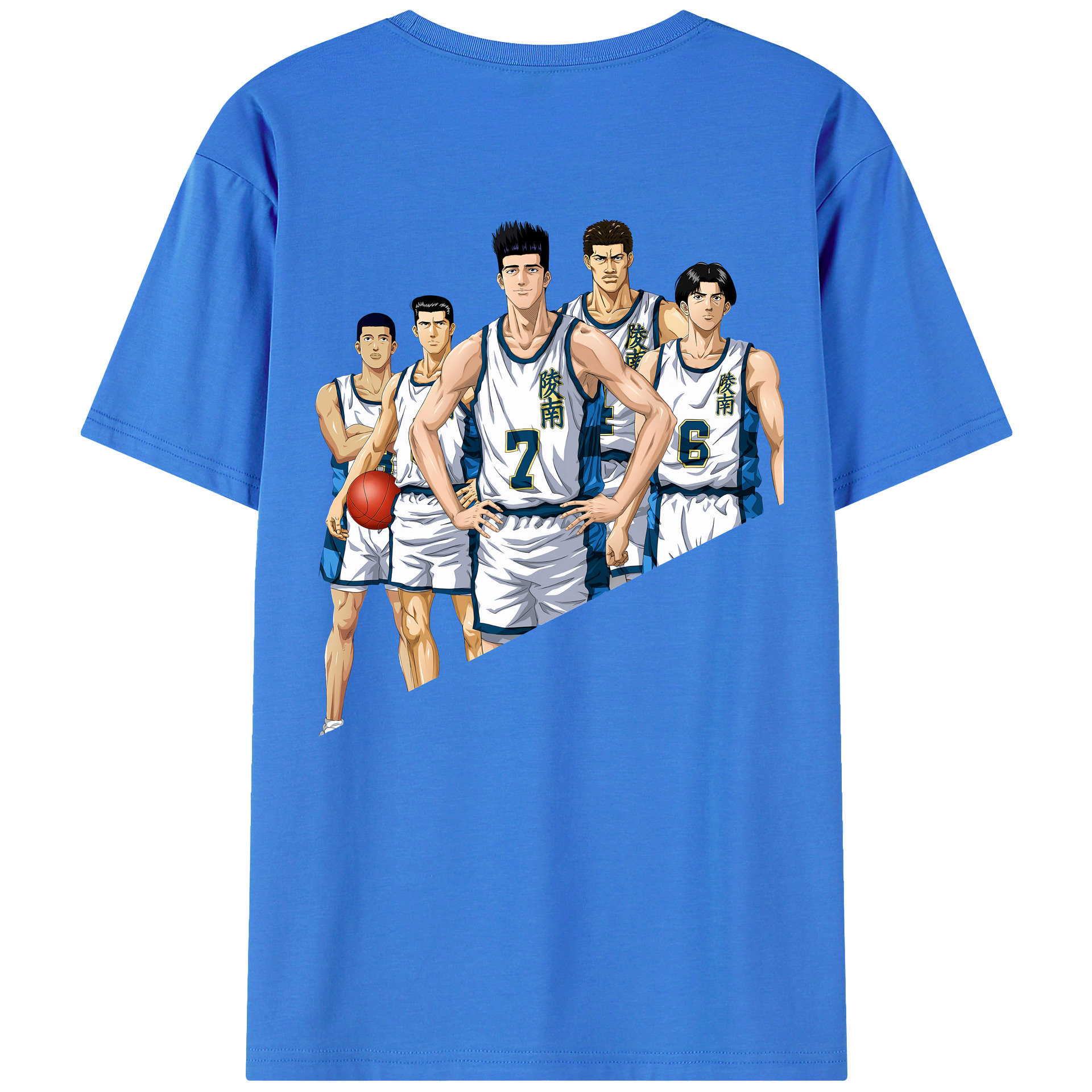 （画像用） SLAM DUNK／スラムダンク 綿100％ メンズ半袖Tシャツ（バックプリント） 通気性