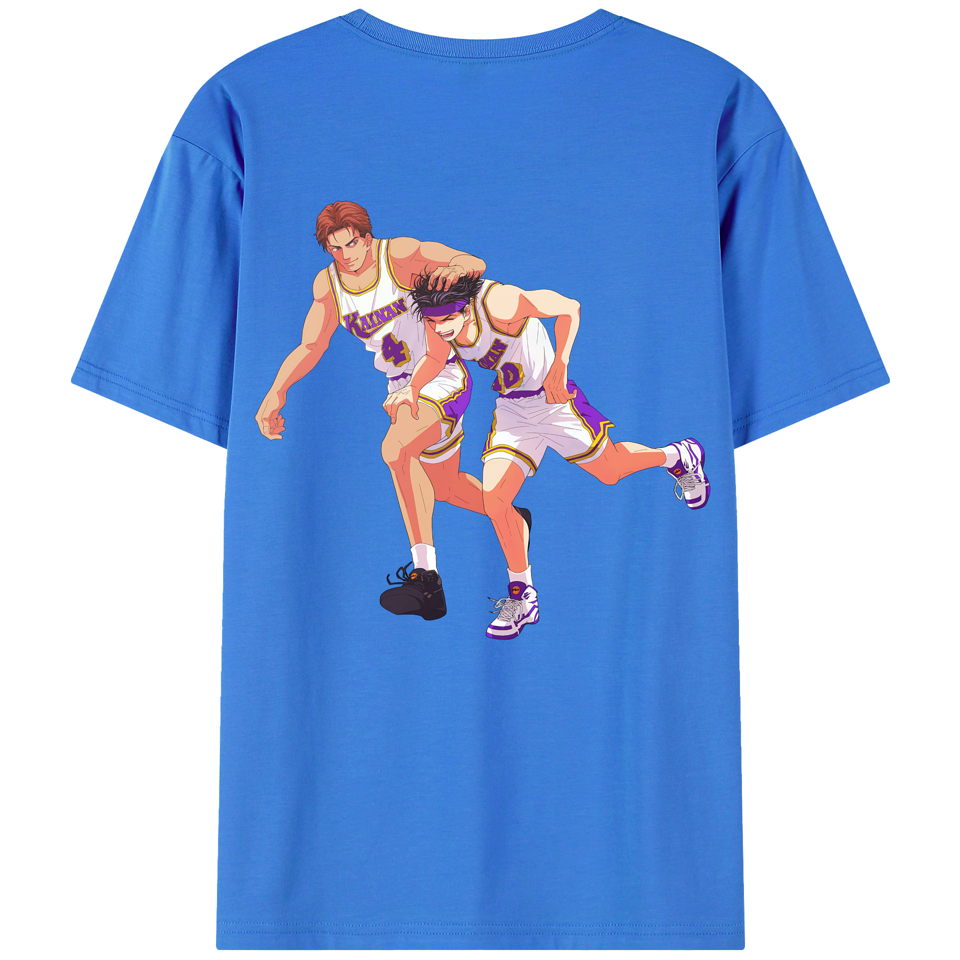 （画像用） SLAM DUNK／スラムダンク 綿100％ メンズ半袖Tシャツ（バックプリント） 通気性