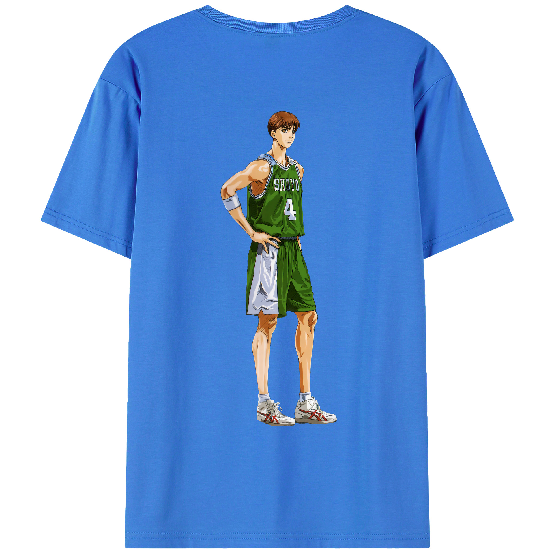 （画像用） SLAM DUNK／スラムダンク 綿100％ メンズ半袖Tシャツ（バックプリント） 通気性