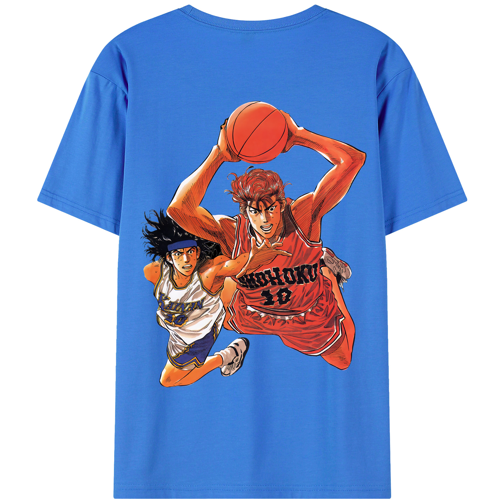 （画像用） SLAM DUNK／スラムダンク 綿100％ メンズ半袖Tシャツ（バックプリント） 通気性