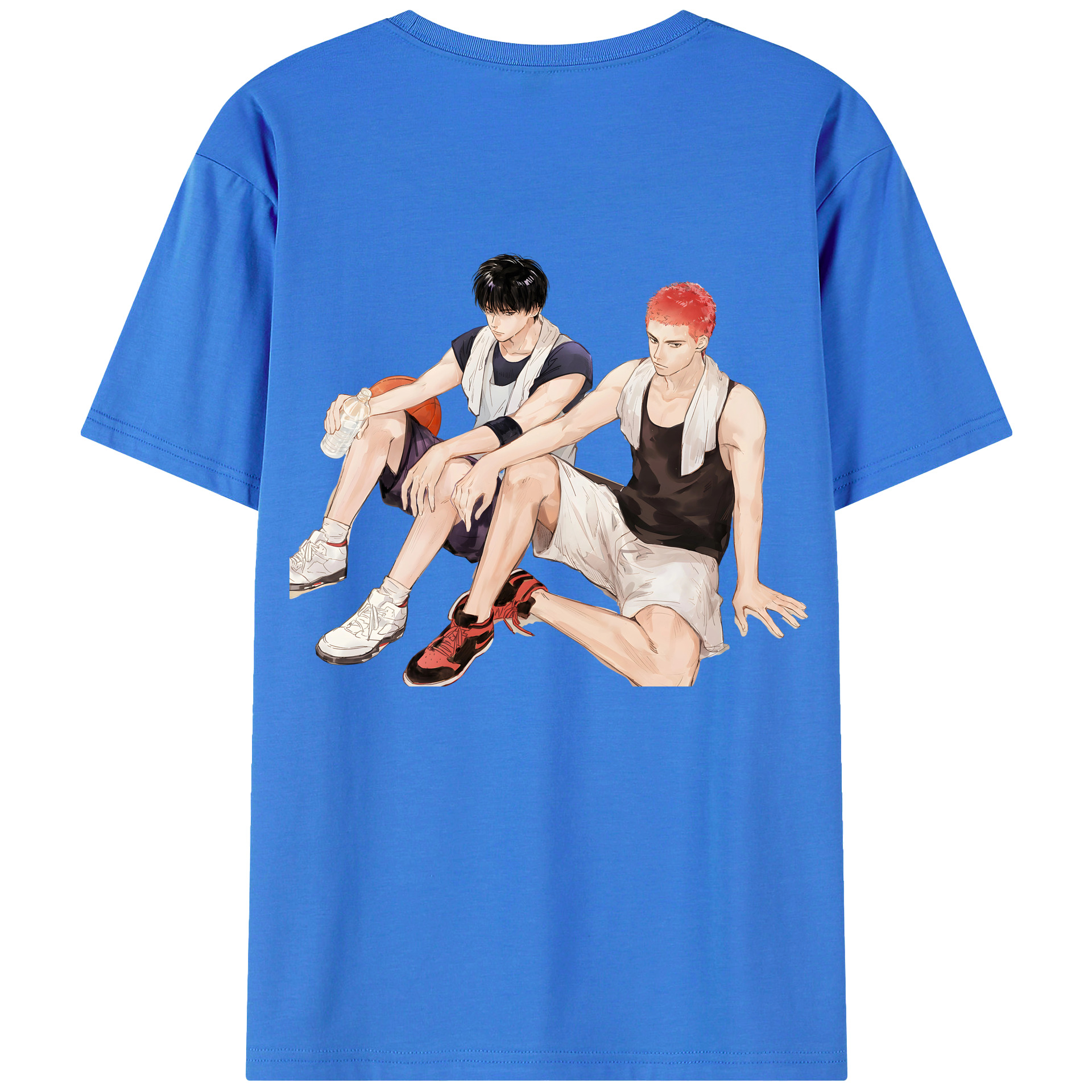 （画像用） SLAM DUNK／スラムダンク 綿100％ メンズ半袖Tシャツ（バックプリント） 通気性