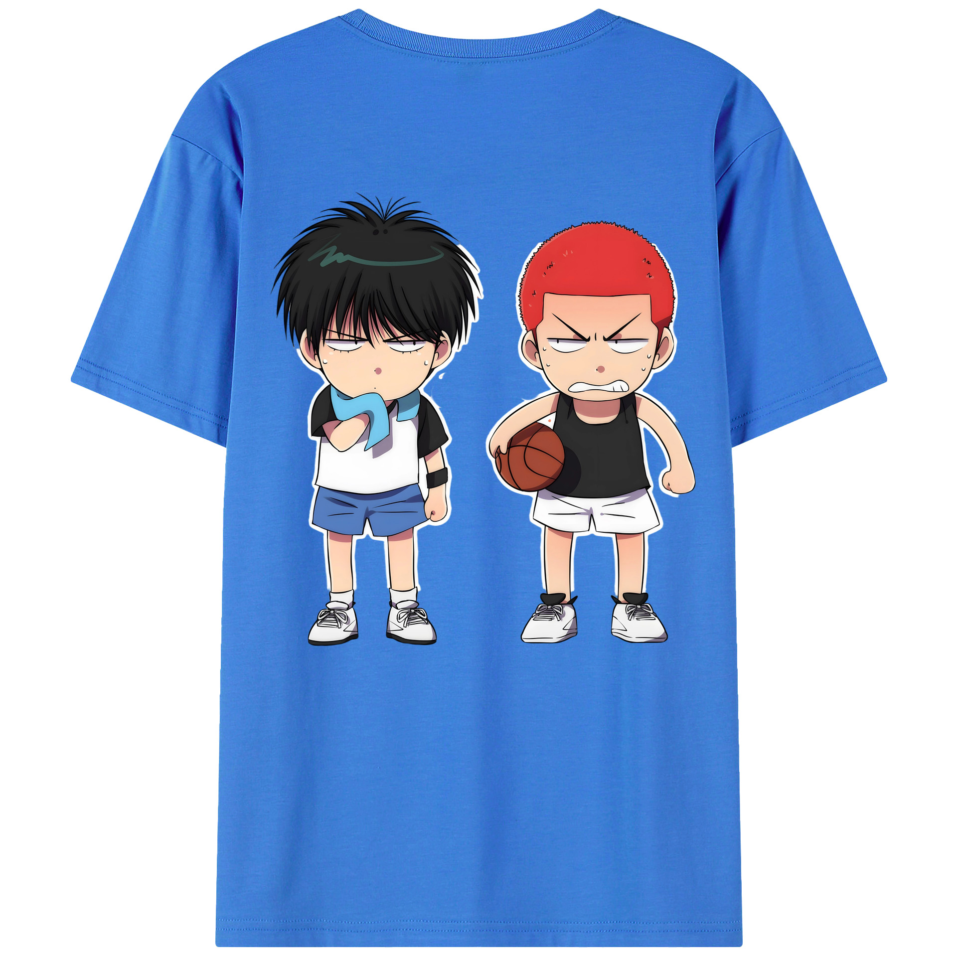 （画像用） SLAM DUNK／スラムダンク 綿100％ メンズ半袖Tシャツ（バックプリント） 通気性