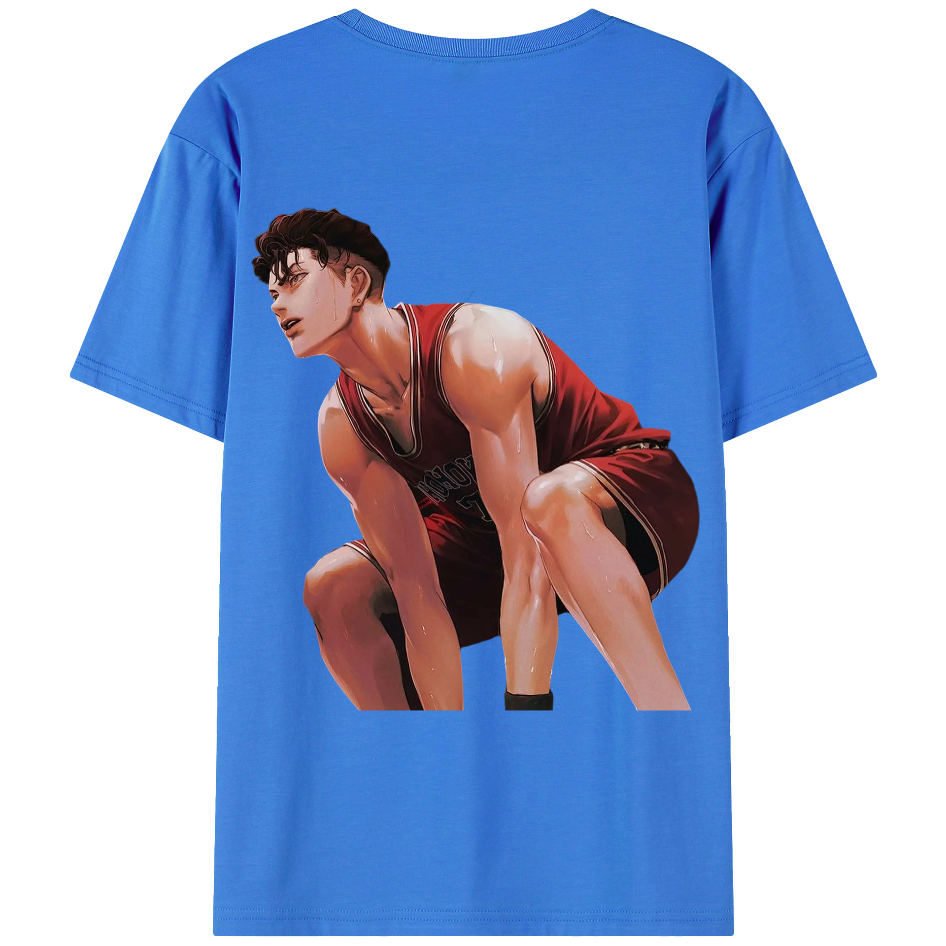 （画像用） SLAM DUNK／スラムダンク 綿100％ メンズ半袖Tシャツ（バックプリント） 通気性