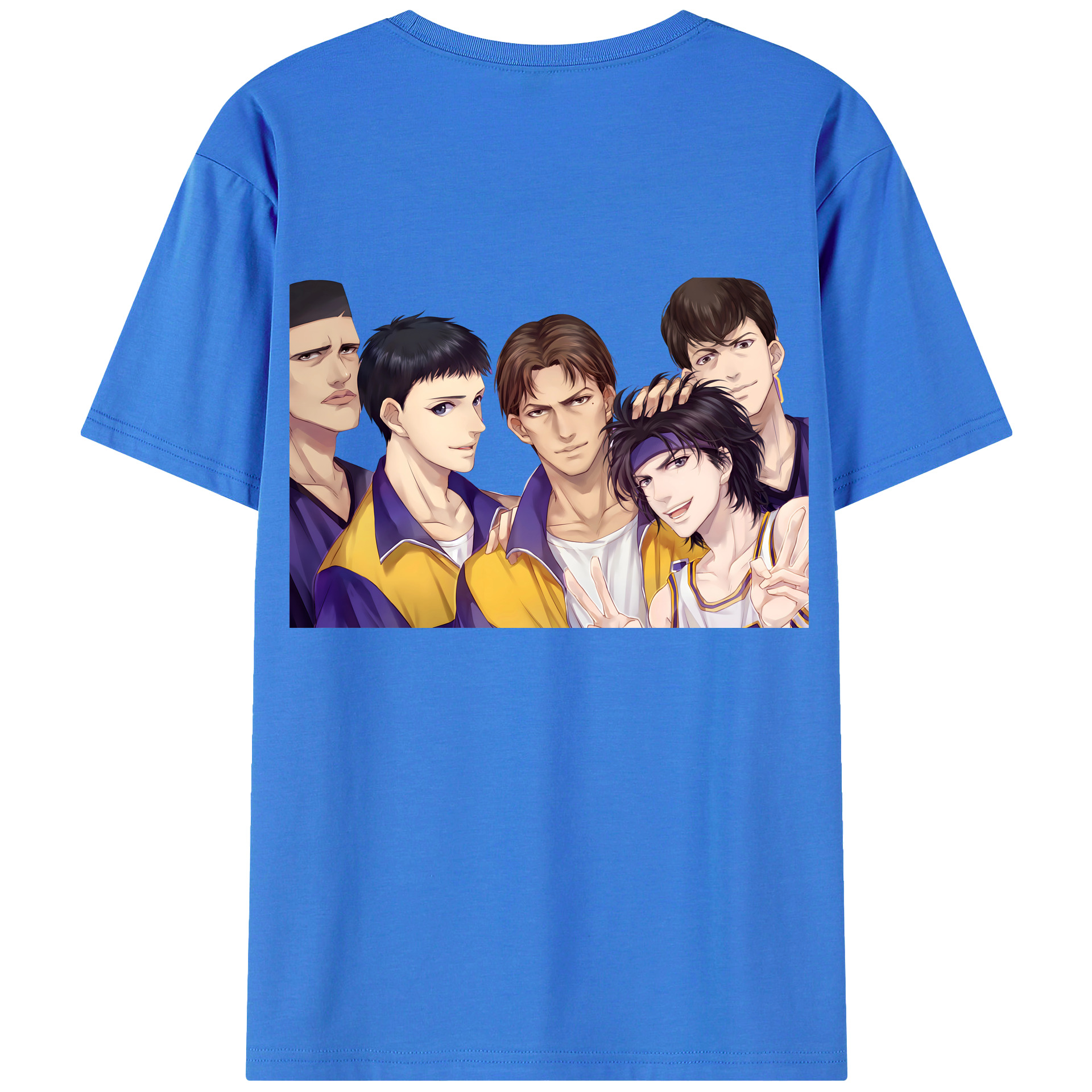 （画像用） SLAM DUNK／スラムダンク 綿100％ メンズ半袖Tシャツ（バックプリント） 通気性