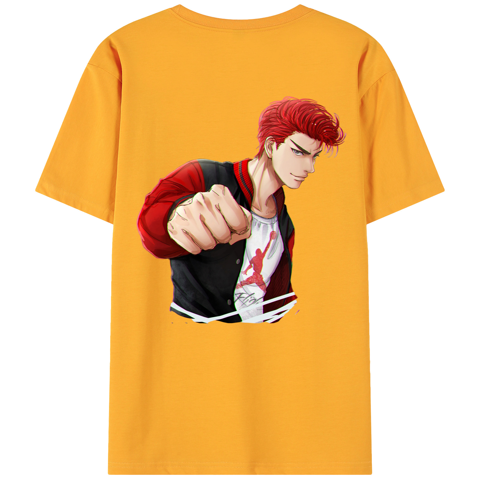 （画像用） SLAM DUNK／スラムダンク 綿100％ メンズ半袖Tシャツ（バックプリント） 通気性