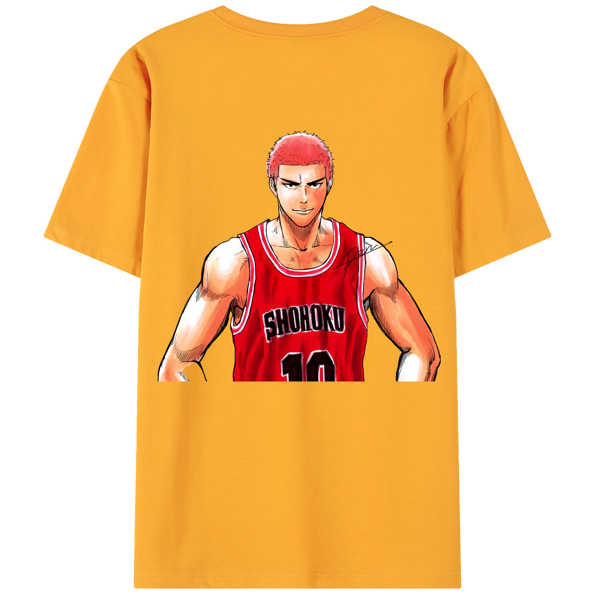 （画像用） SLAM DUNK／スラムダンク 綿100％ メンズ半袖Tシャツ（バックプリント） 通気性