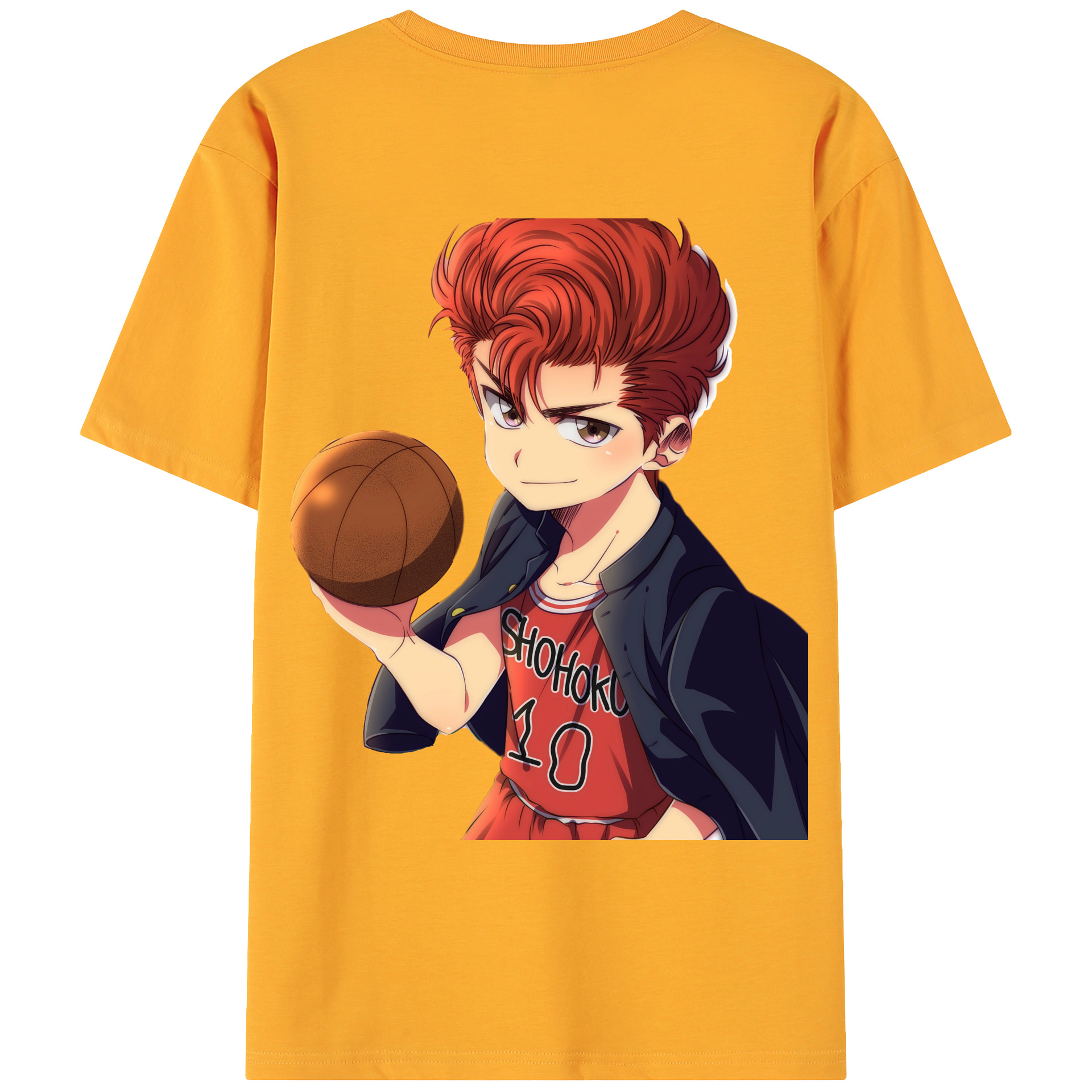 （画像用） SLAM DUNK／スラムダンク 綿100％ メンズ半袖Tシャツ（バックプリント） 通気性