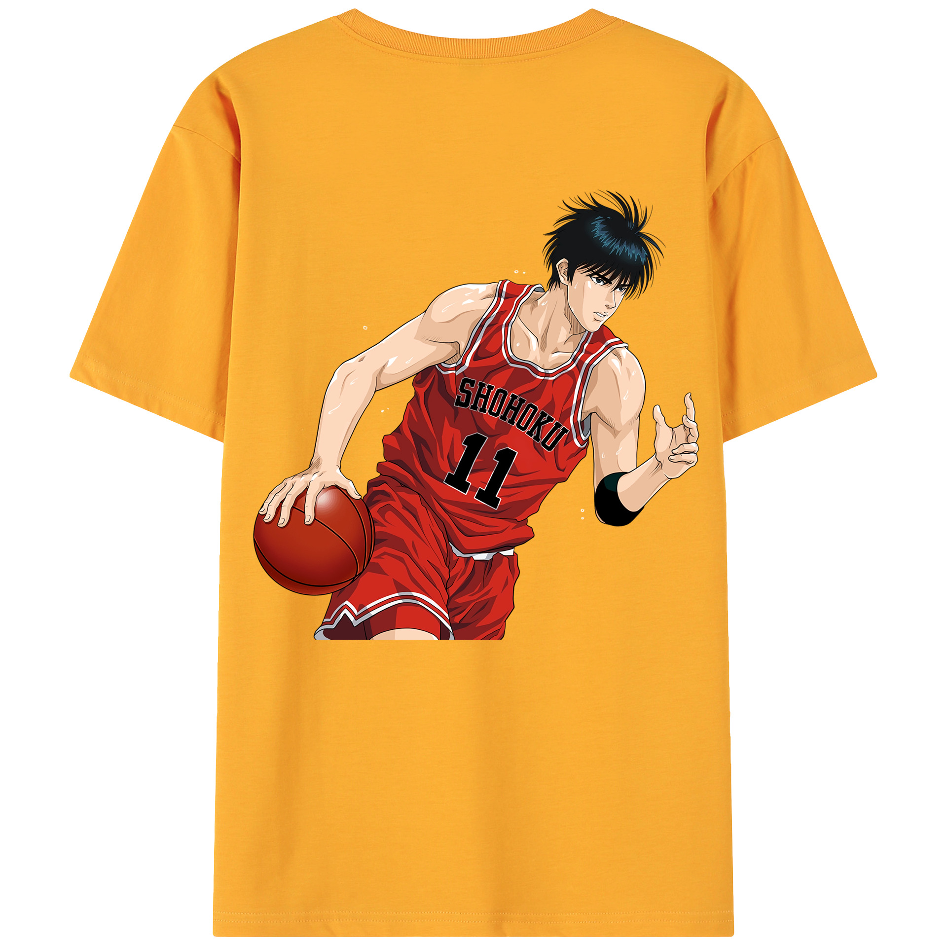 （画像用） SLAM DUNK／スラムダンク 綿100％ メンズ半袖Tシャツ（バックプリント） 通気性