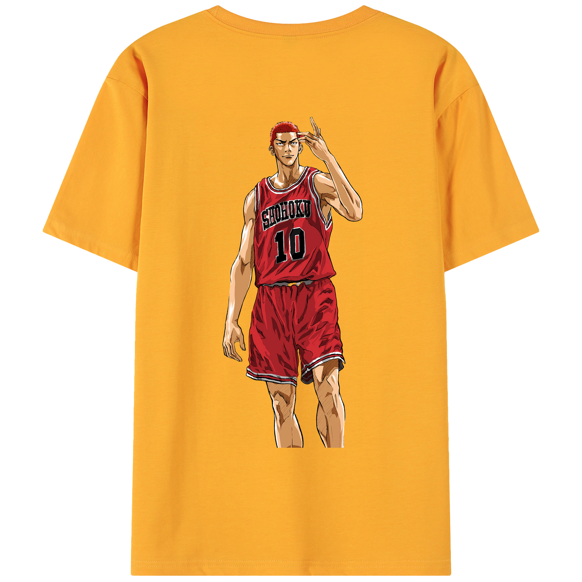 （画像用） SLAM DUNK／スラムダンク 綿100％ メンズ半袖Tシャツ（バックプリント） 通気性