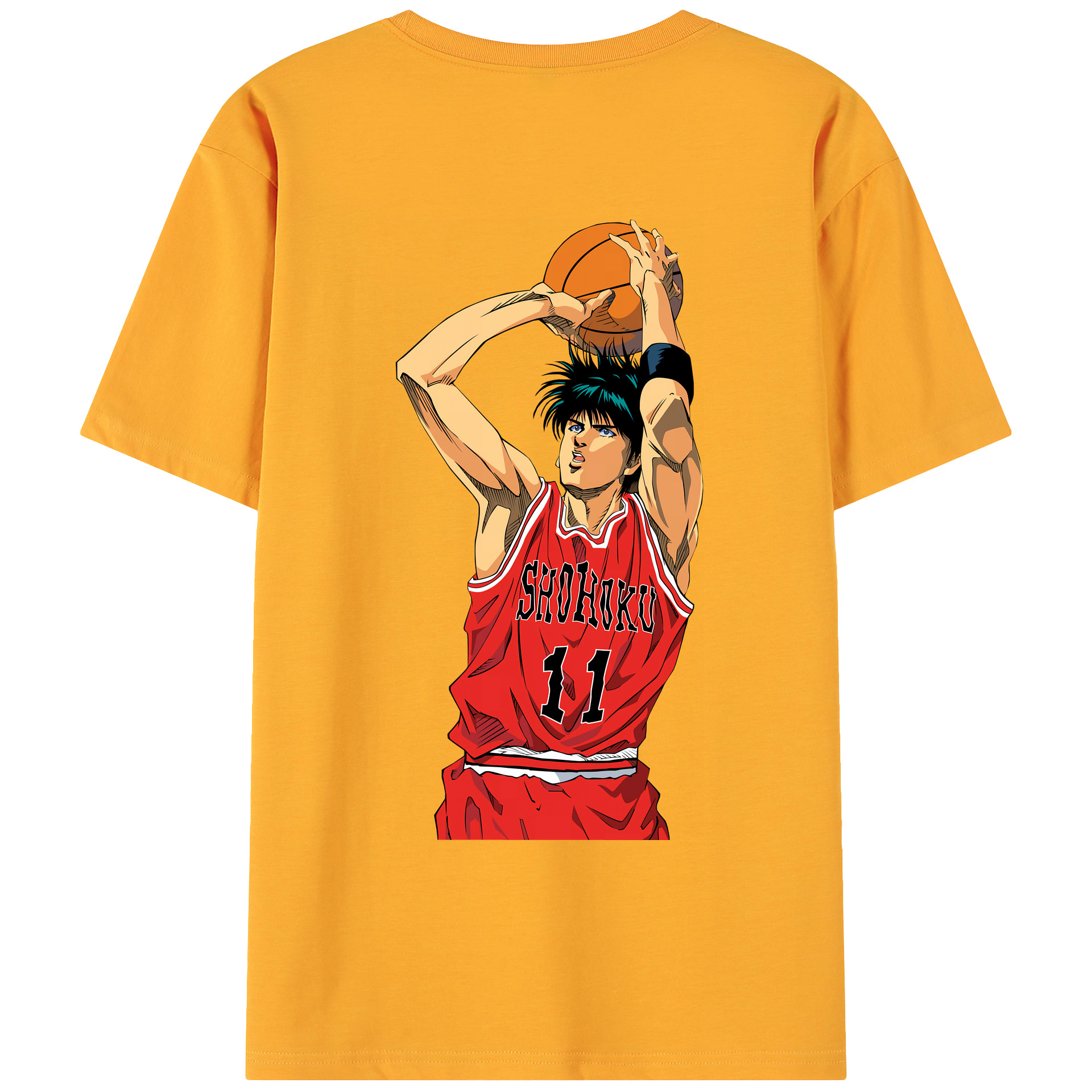 （画像用） SLAM DUNK／スラムダンク 綿100％ メンズ半袖Tシャツ（バックプリント） 通気性