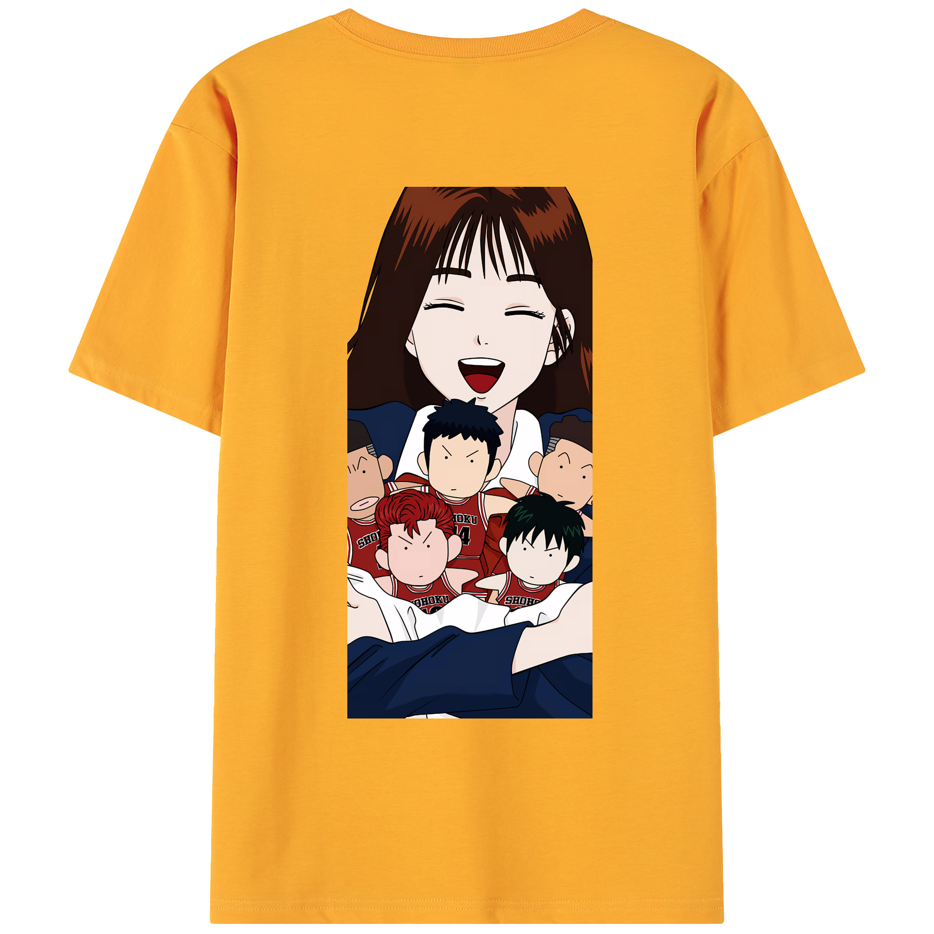 （画像用） SLAM DUNK／スラムダンク 綿100％ メンズ半袖Tシャツ（バックプリント） 通気性