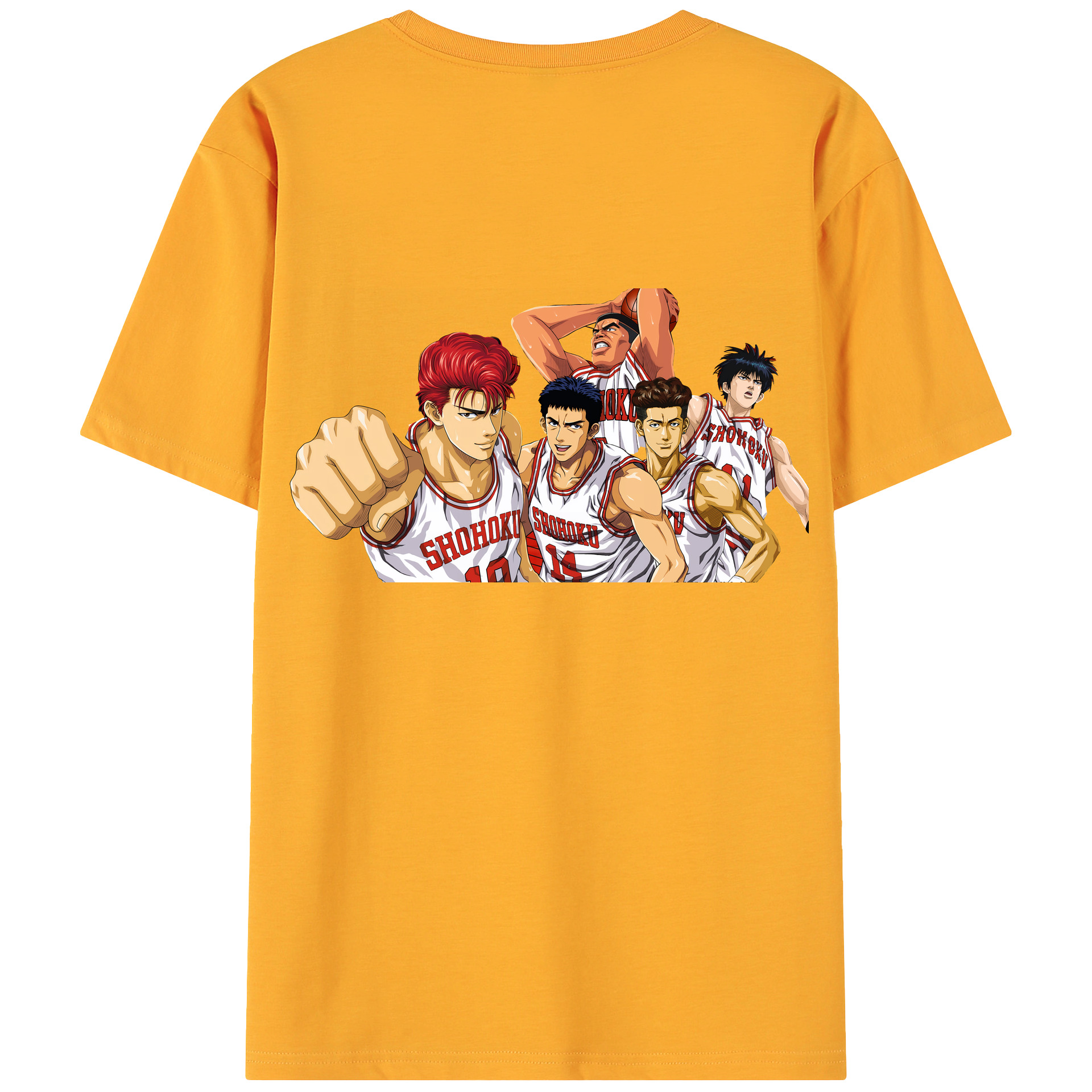 （画像用） SLAM DUNK／スラムダンク 綿100％ メンズ半袖Tシャツ（バックプリント） 通気性