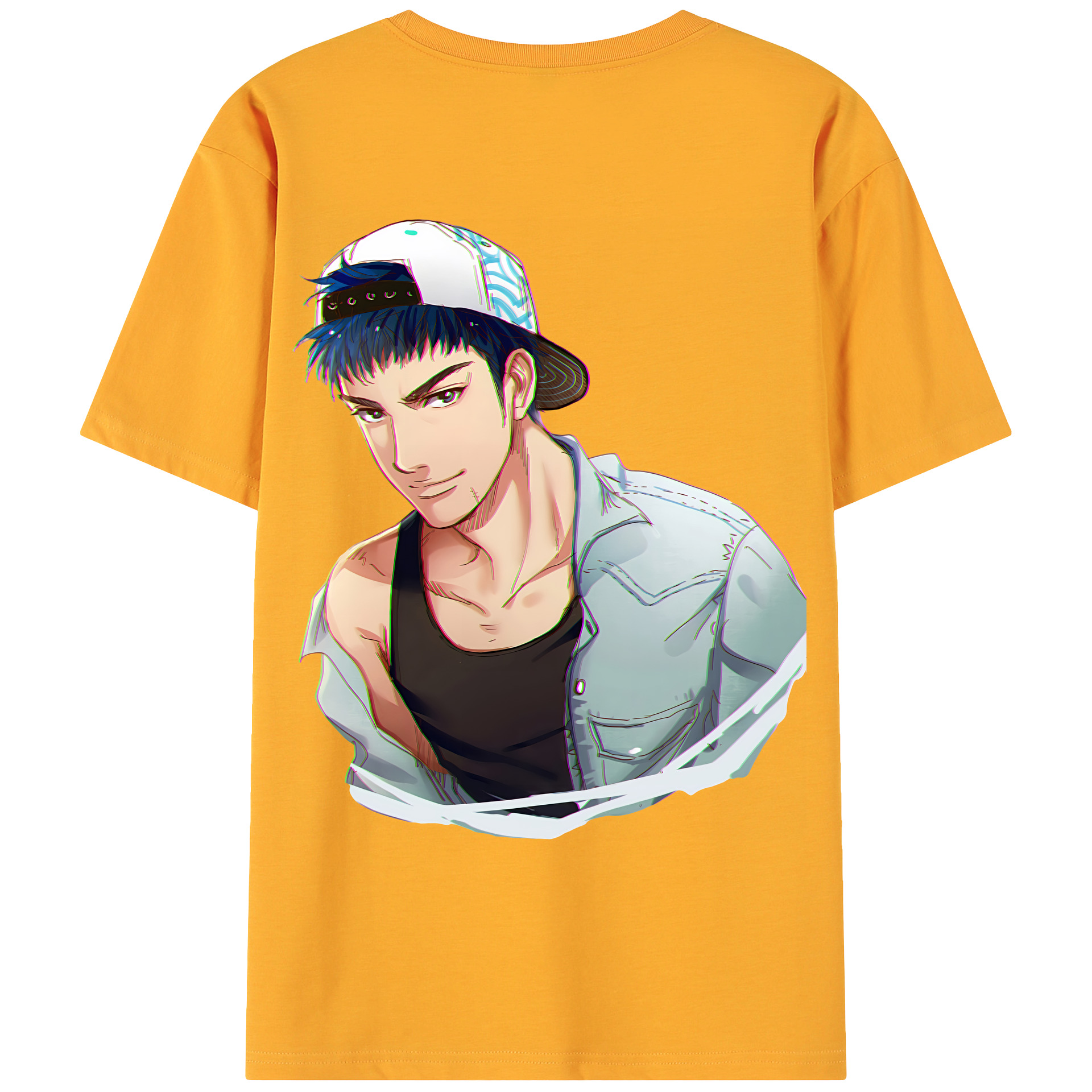 （画像用） SLAM DUNK／スラムダンク 綿100％ メンズ半袖Tシャツ（バックプリント） 通気性