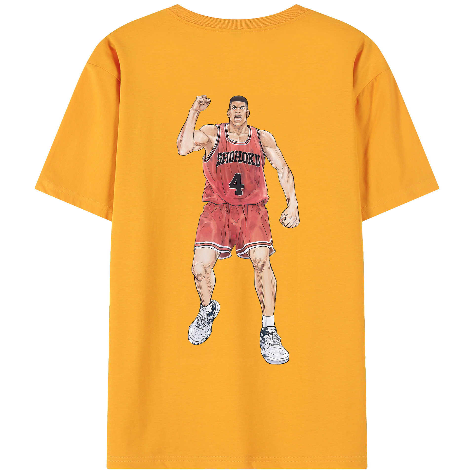 （画像用） SLAM DUNK／スラムダンク 綿100％ メンズ半袖Tシャツ（バックプリント） 通気性