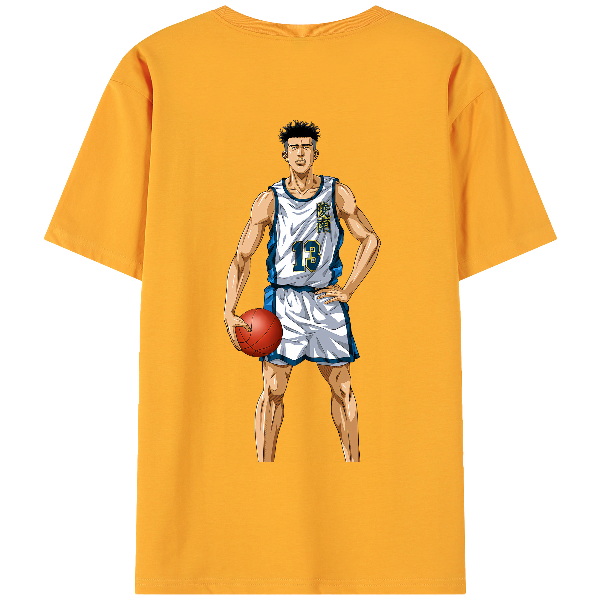 （画像用） SLAM DUNK／スラムダンク 綿100％ メンズ半袖Tシャツ（バックプリント） 通気性