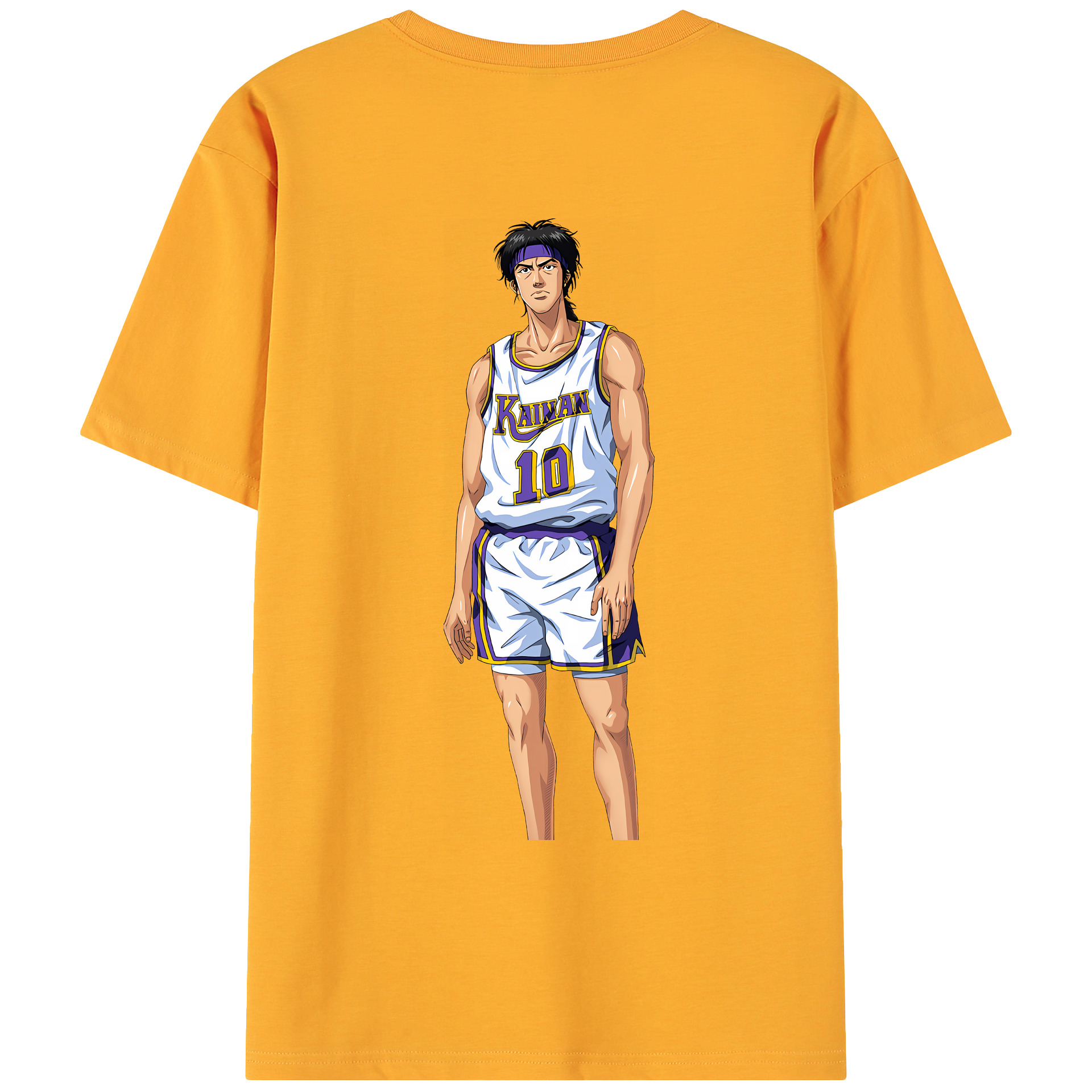 （画像用） SLAM DUNK／スラムダンク 綿100％ メンズ半袖Tシャツ（バックプリント） 通気性
