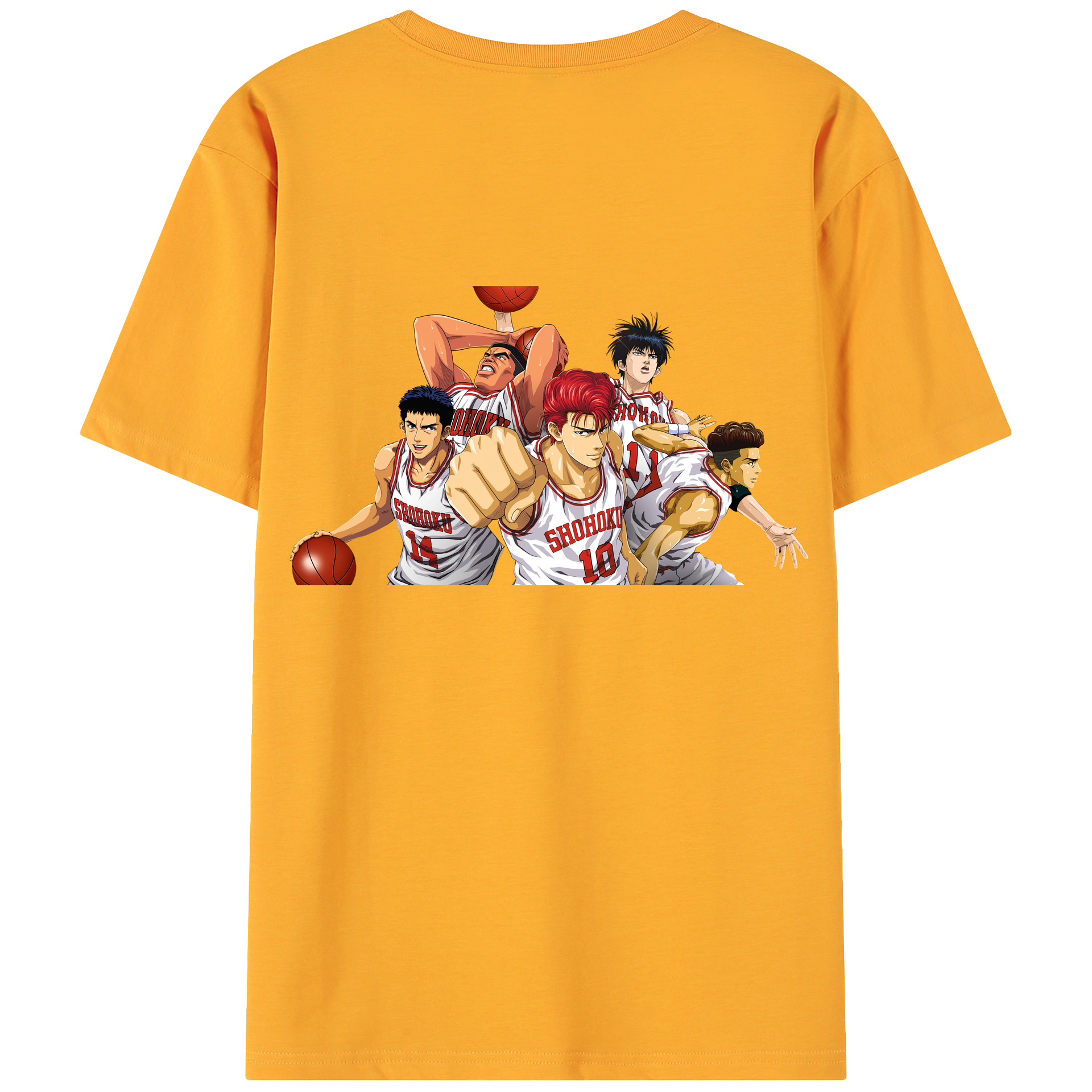 （画像用） SLAM DUNK／スラムダンク 綿100％ メンズ半袖Tシャツ（バックプリント） 通気性