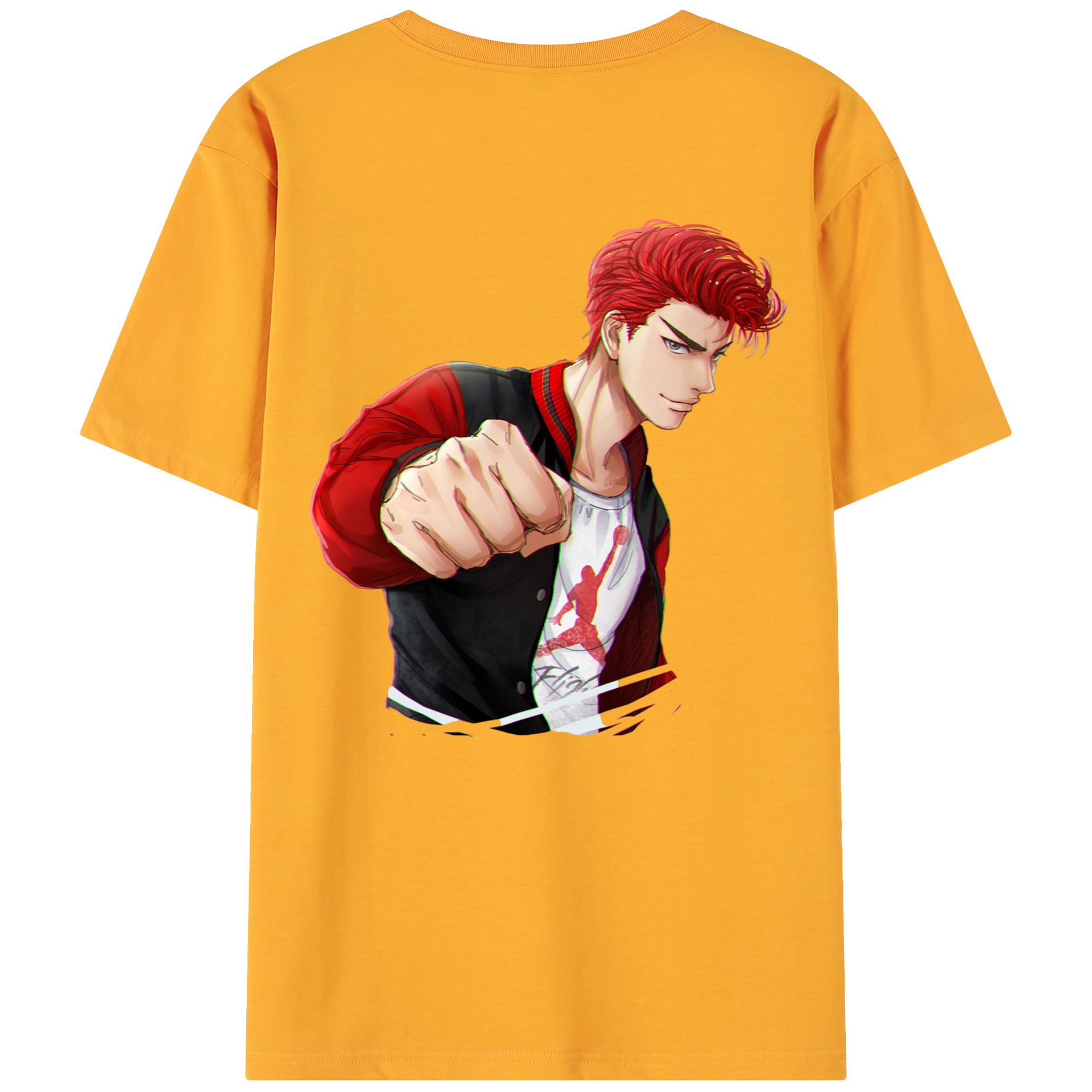 （画像用） SLAM DUNK／スラムダンク 綿100％ メンズ半袖Tシャツ（バックプリント） 通気性