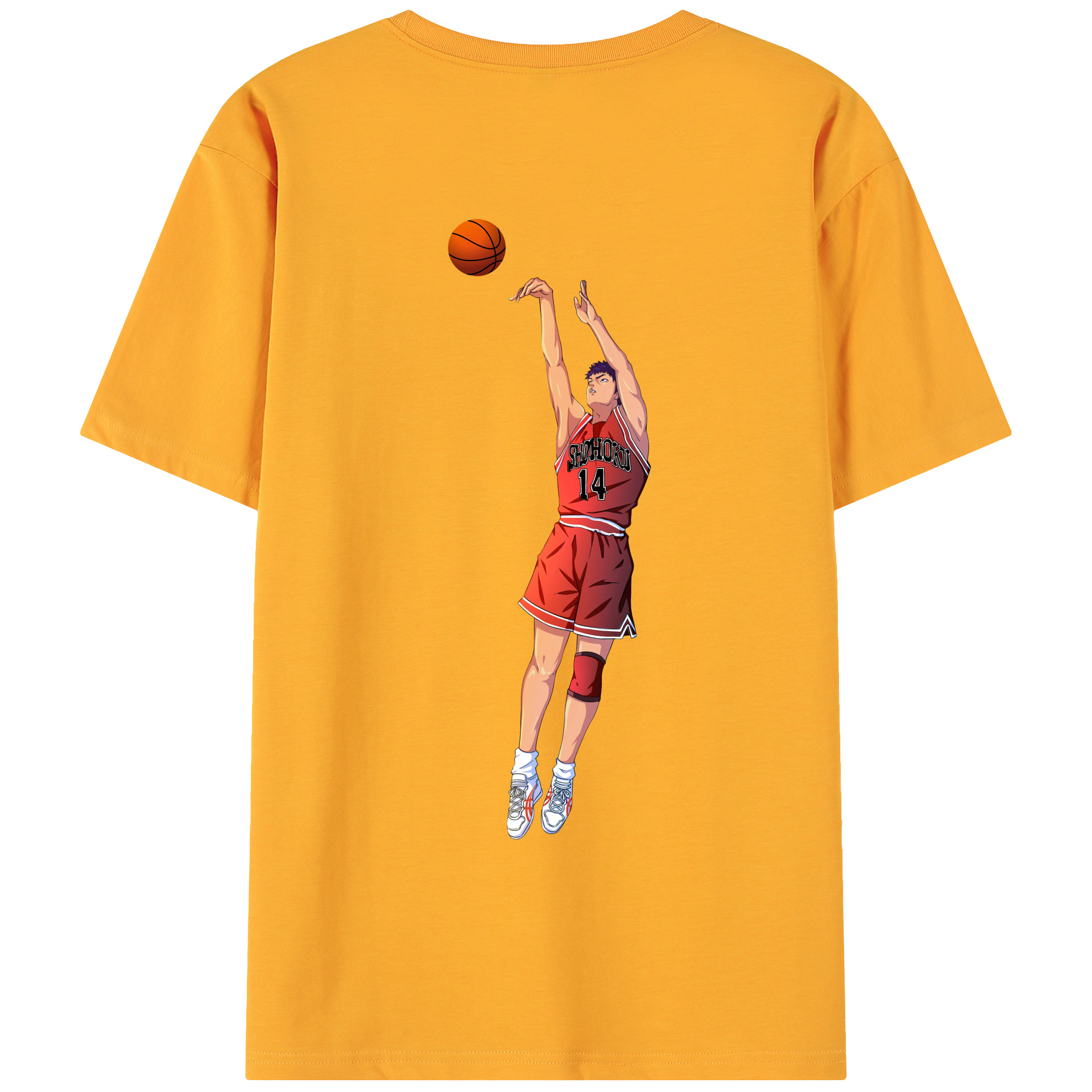 （画像用） SLAM DUNK／スラムダンク 綿100％ メンズ半袖Tシャツ（バックプリント） 通気性