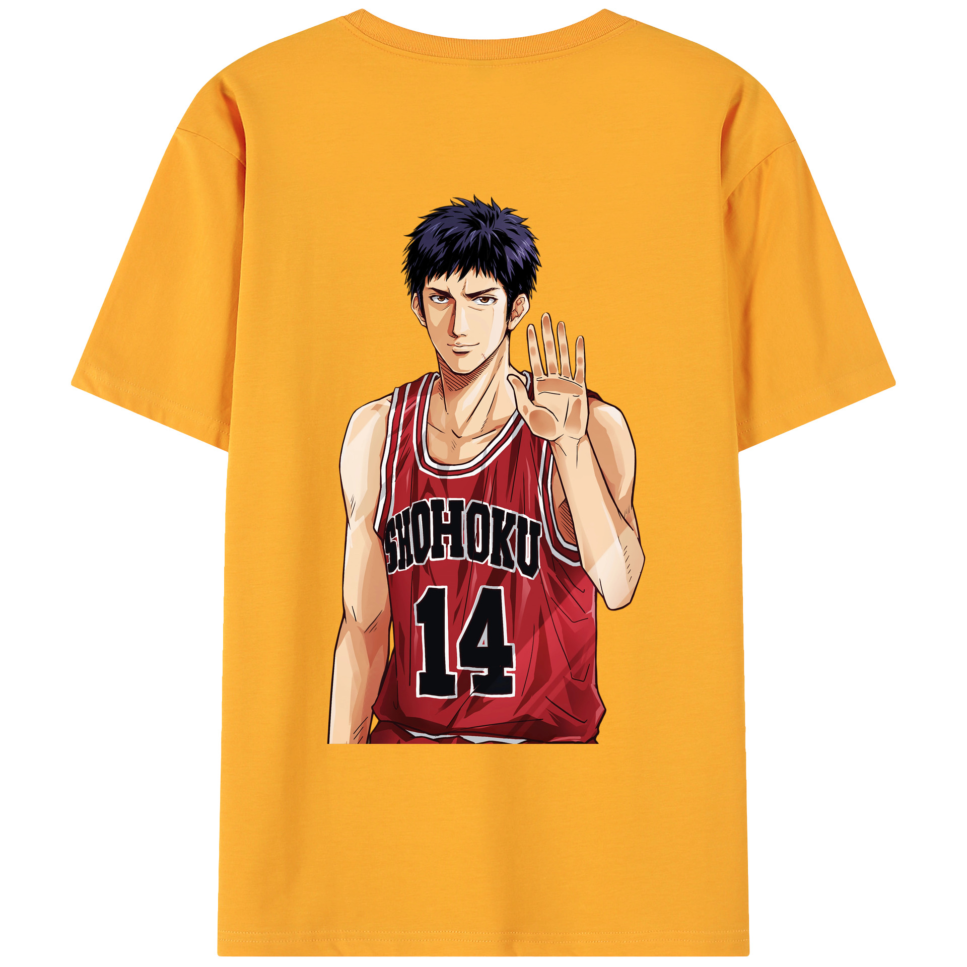 （画像用） SLAM DUNK／スラムダンク 綿100％ メンズ半袖Tシャツ（バックプリント） 通気性
